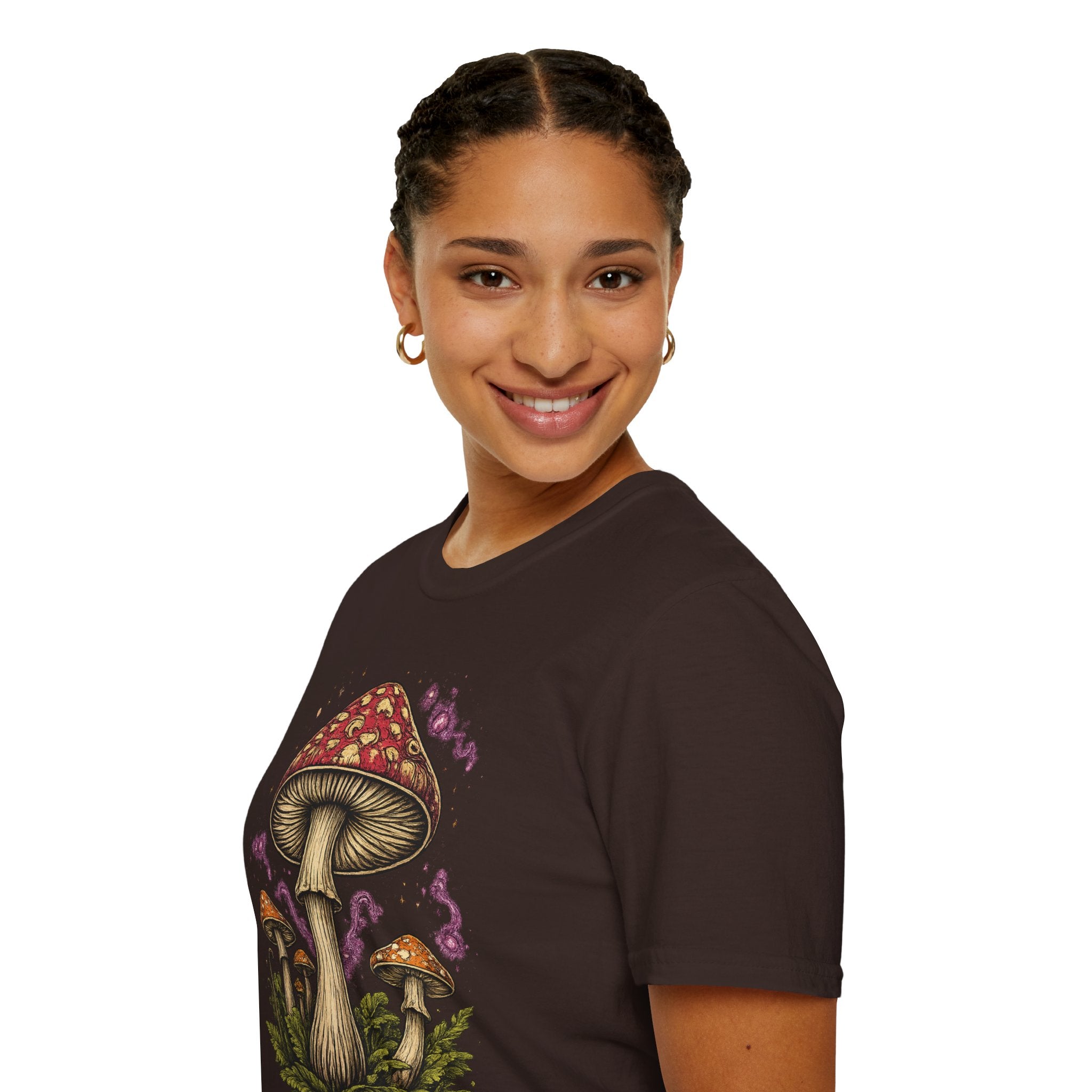 City: Portland Mushroom Magic T-Shirt — Vintage Red Toadstool Illustration
