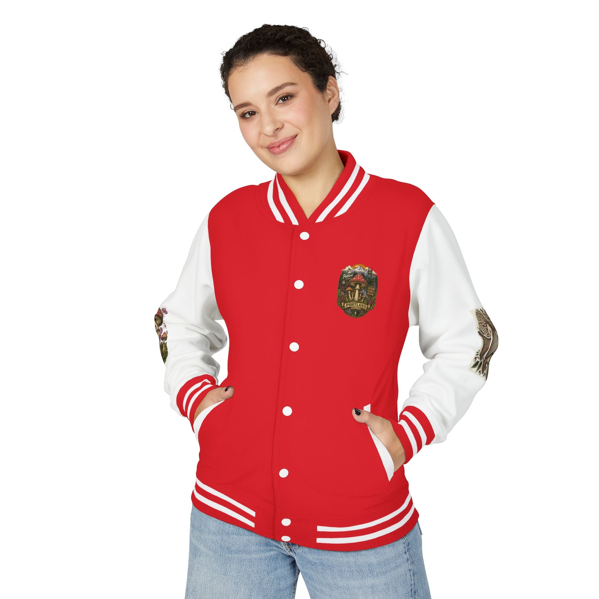 Portland Mushroom Patch Letterman Jacket