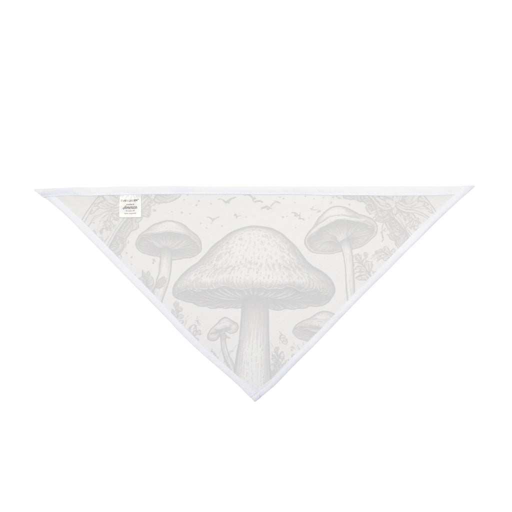 Whispers of the Wild Mushroom Bandana Earthy. Elegant Enchanted