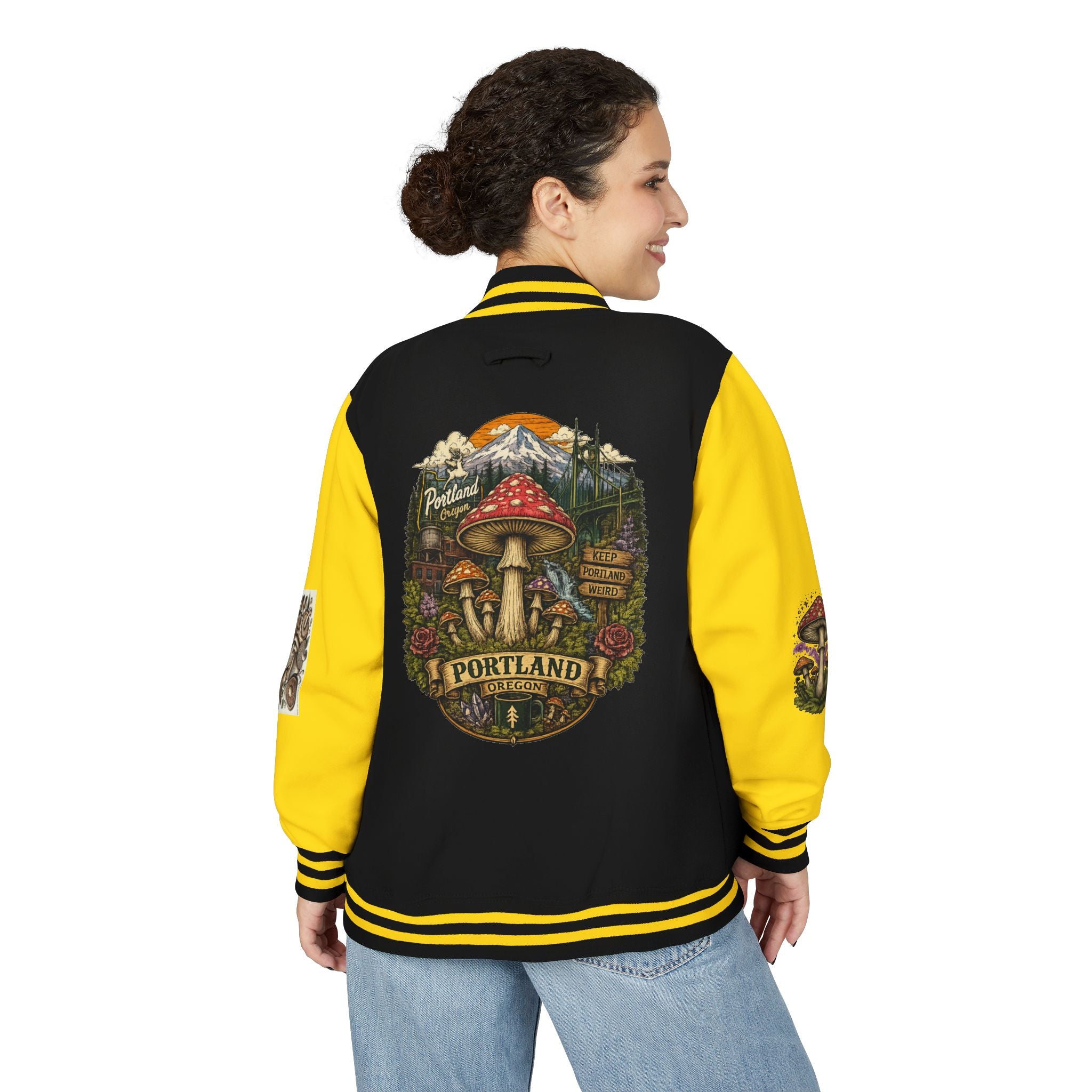 Portland Mushroom Patch Letterman Jacket