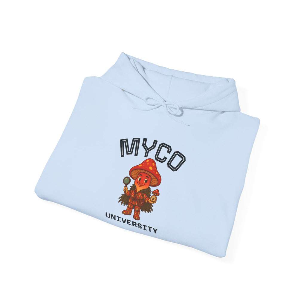 Myco University Lion & Mushroom Hoodie — Psychedelic Lion Graphic Pullover