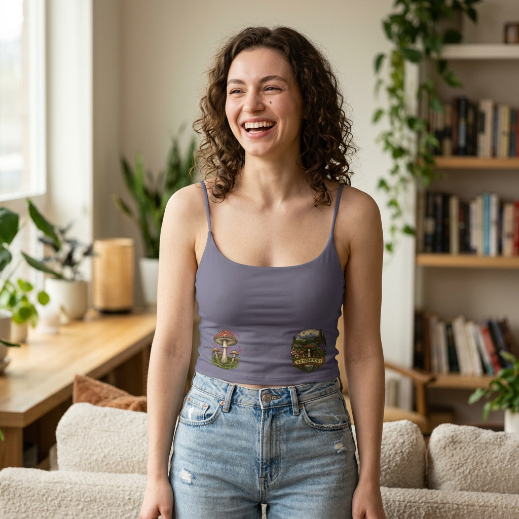 Mushroom Garden Luxe Bra — Vancouver Botanical Crop Top