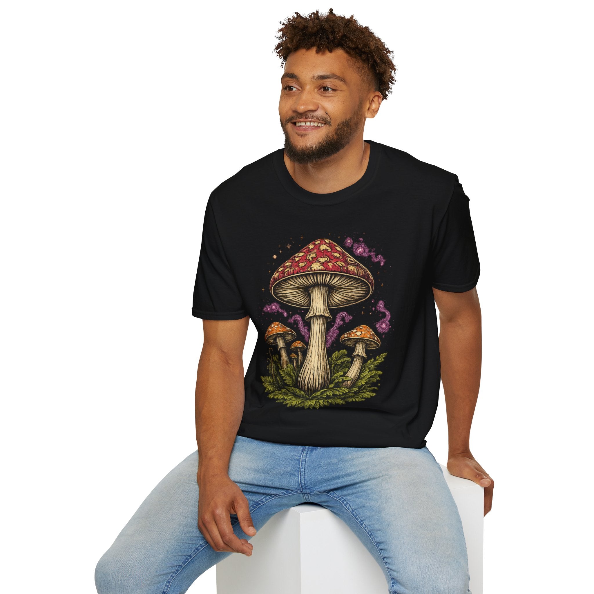 City: Portland Mushroom Magic T-Shirt — Vintage Red Toadstool Illustration