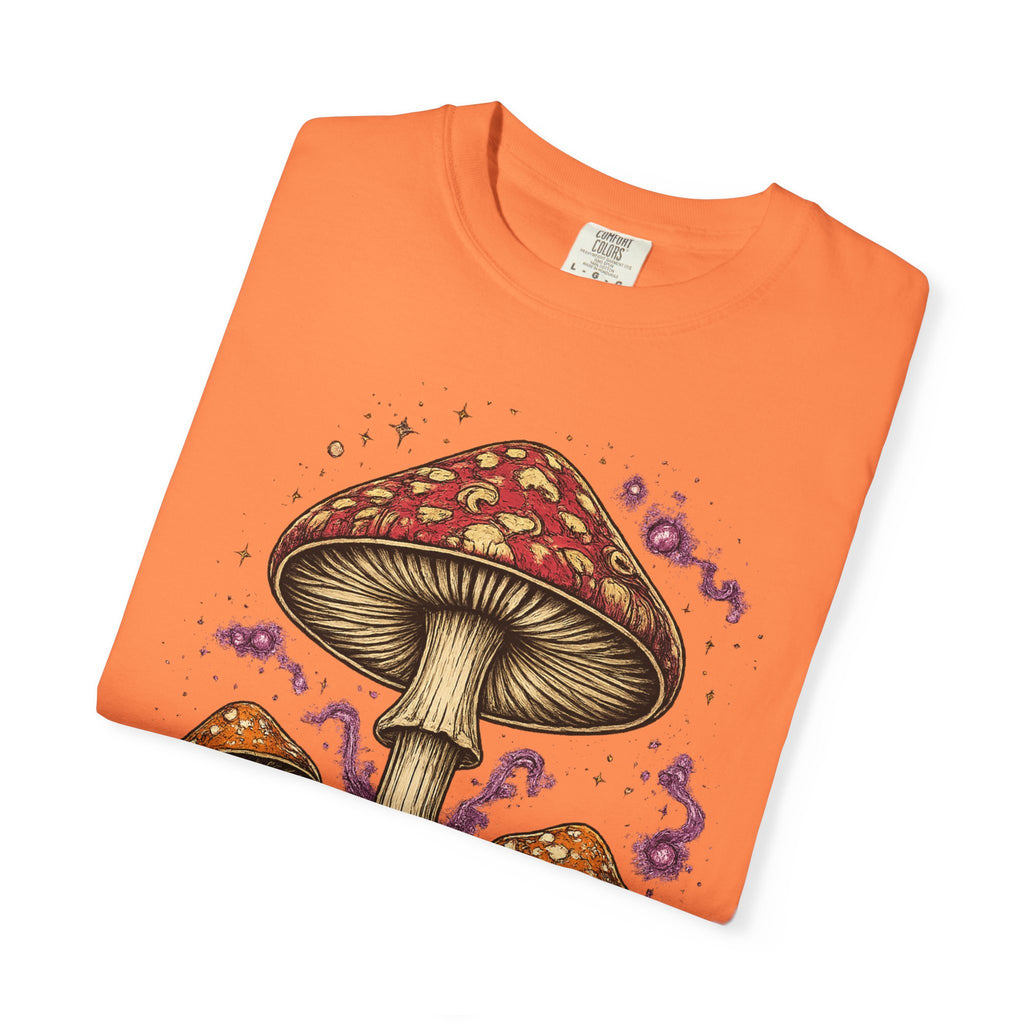 City: Portland Mushroom Graphic T-Shirt — Vintage Forest Amanita Design