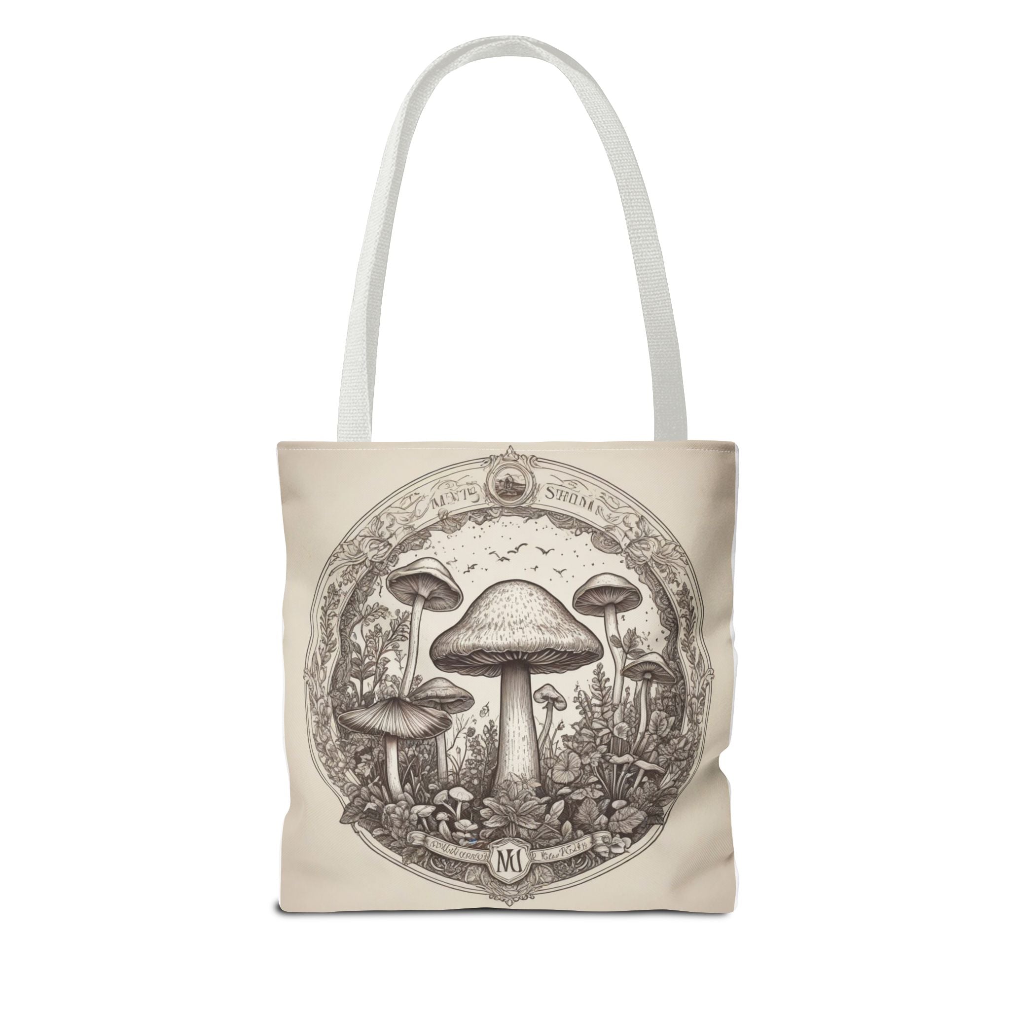 Mystic Shroom Circle Tote Bag – Where Art Nouveau Meets Nature