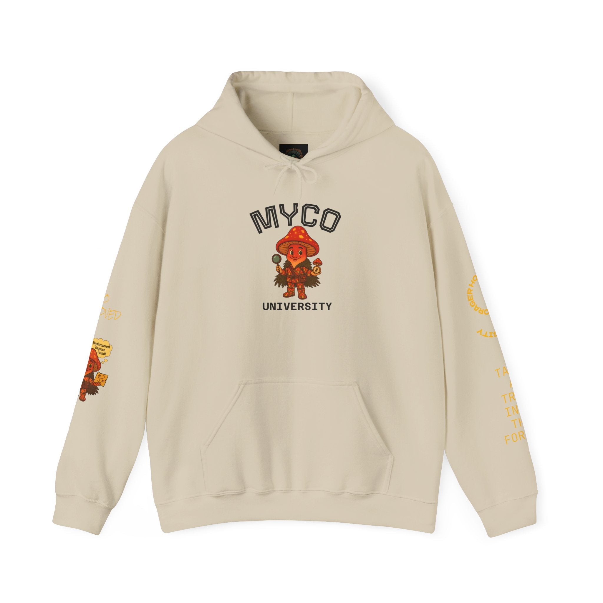 Myco University Lion & Mushroom Hoodie — Psychedelic Lion Graphic Pullover