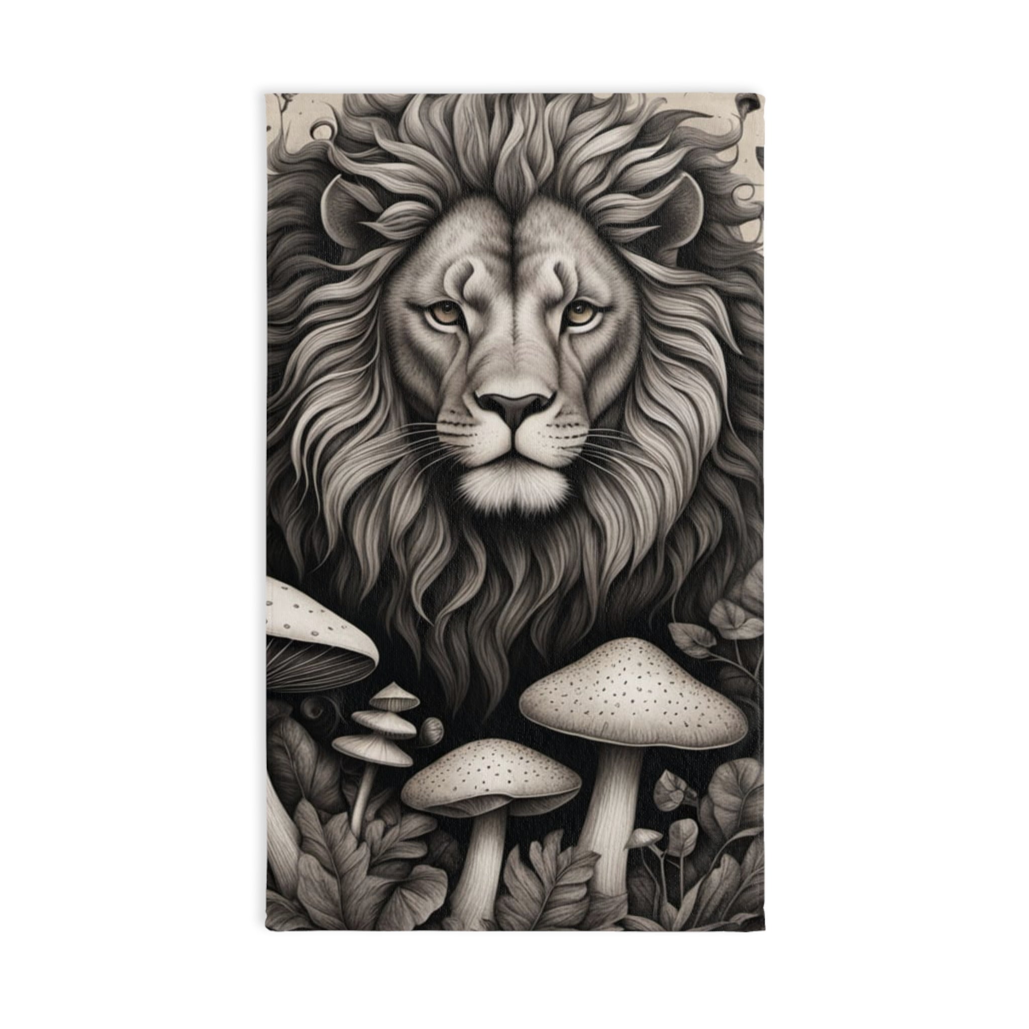 Roar Root Rise Hand Towel “Lionheart & Mycelium”