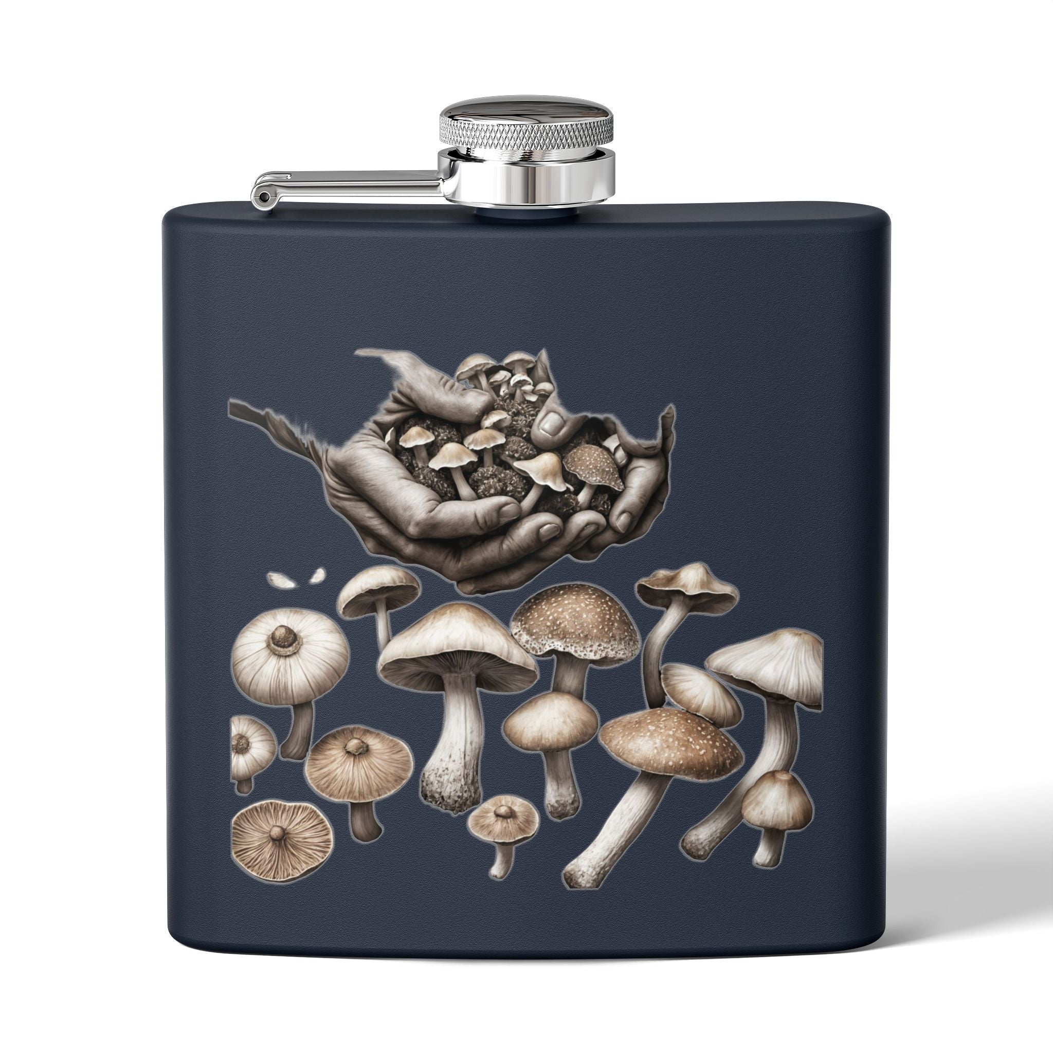 Hands of the Harvest Flask – Hold the Magic of Nature Stainless Steel Flask, 6oz
