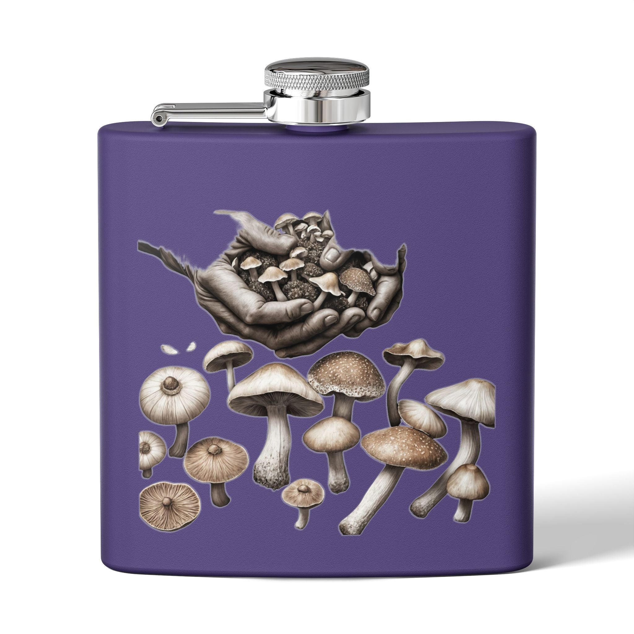 Hands of the Harvest Flask – Hold the Magic of Nature Stainless Steel Flask, 6oz