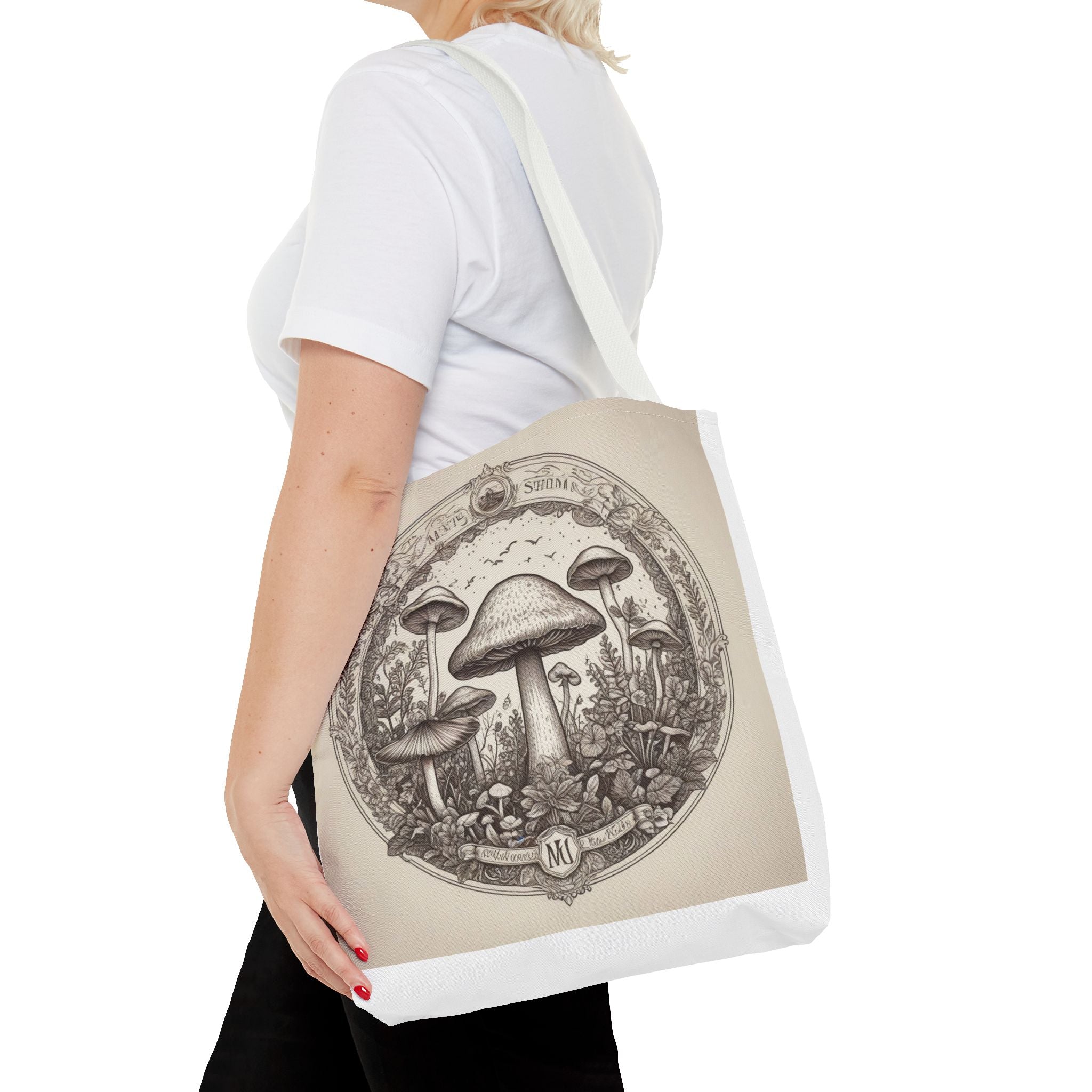 Mystic Shroom Circle Tote Bag – Where Art Nouveau Meets Nature