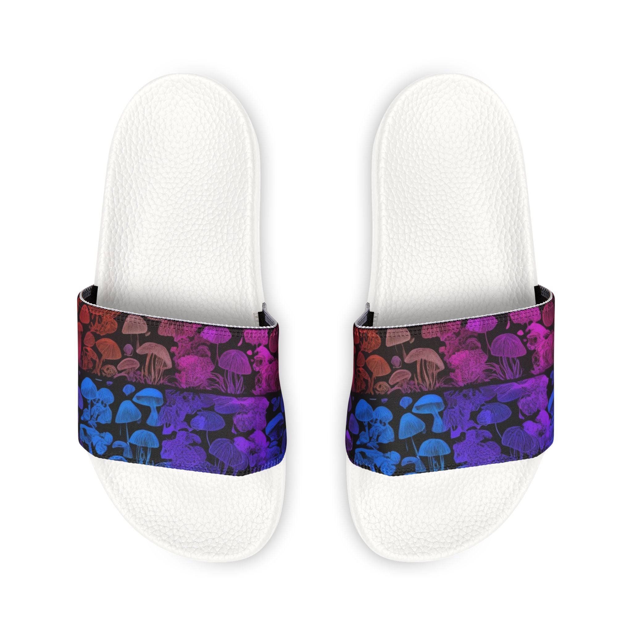 Men's Slide Sandals — Colorful Gradient Skull Pattern Removable-Strap Slides