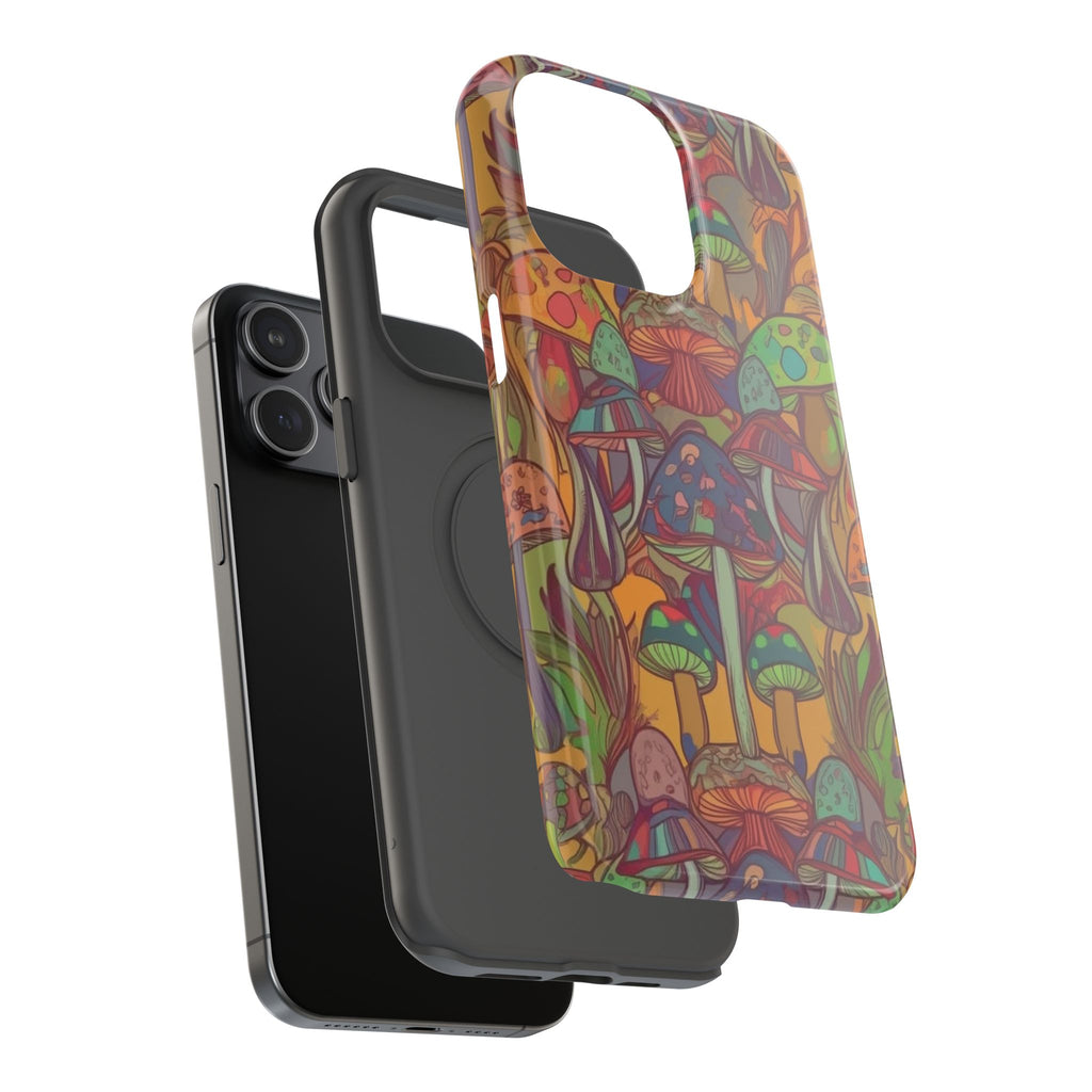 Mushroom Grove Impact-Resistant Case, Unique Phone Cover for Nature Lovers, Mushroom Art Gifts, Phone Accessories for Festivals, [...]