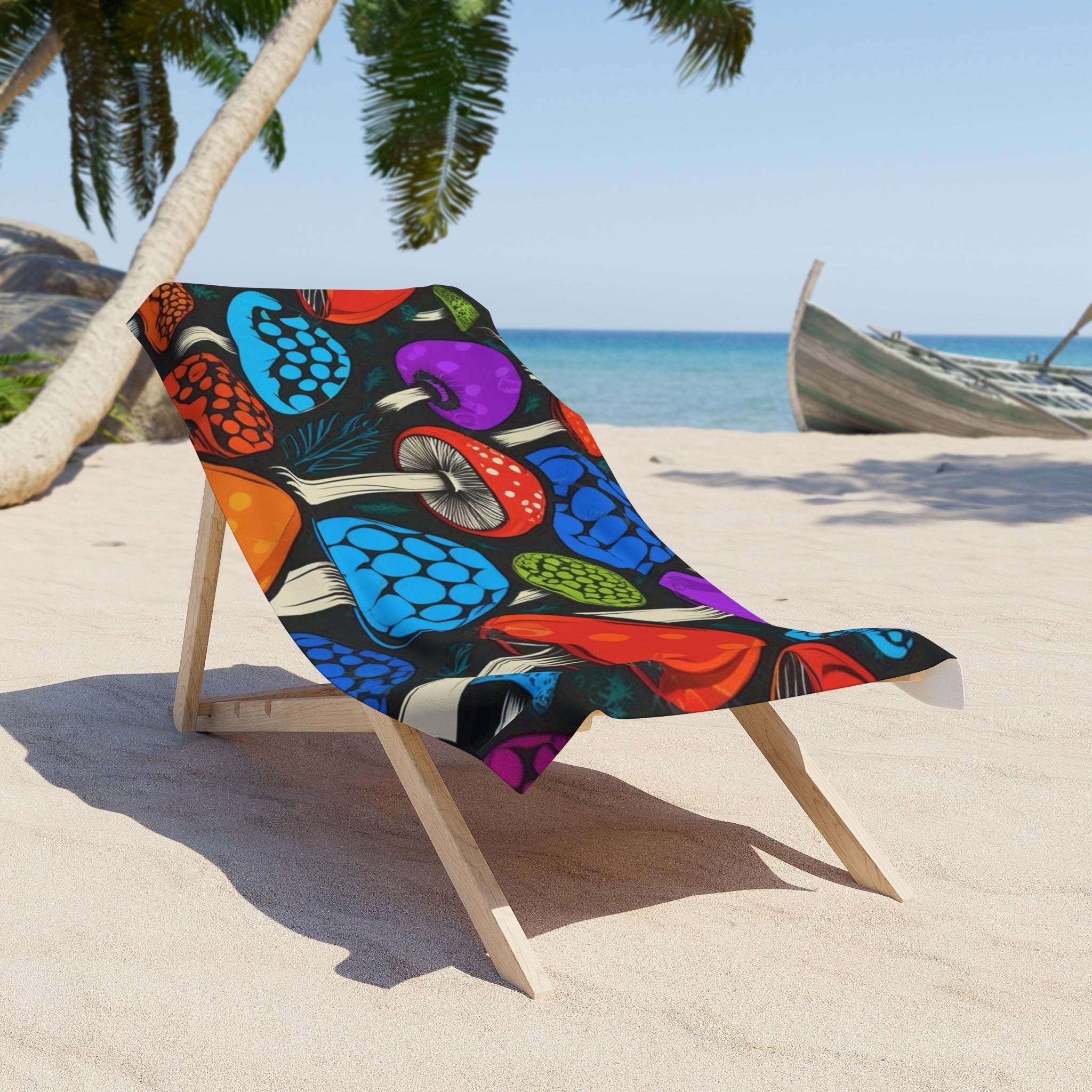 Lounge Loud Dream Bold Chill Fungi-Style Mushroom Towel