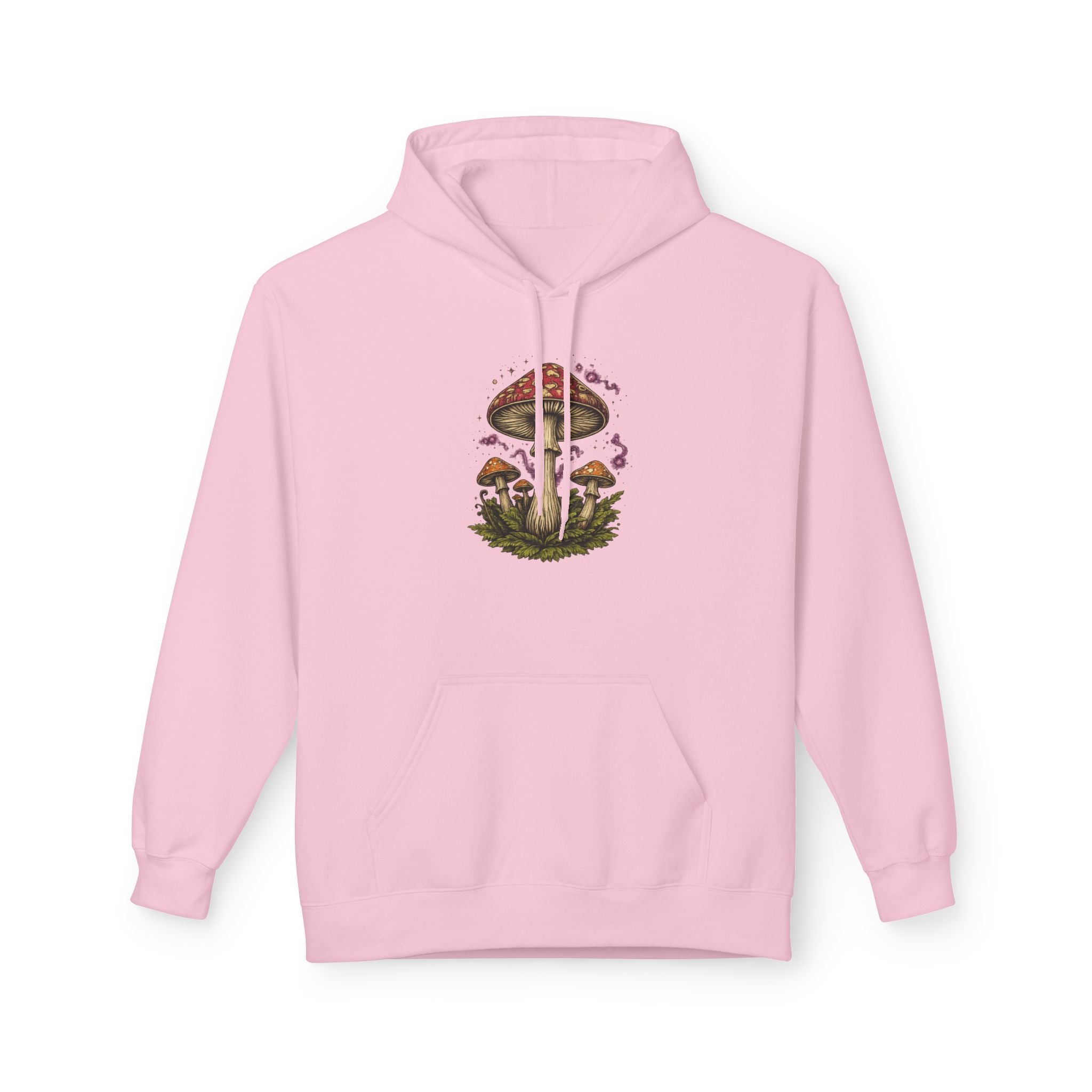 Mushroom Art Hoodie — Botanical Foraging Graphic Pullover