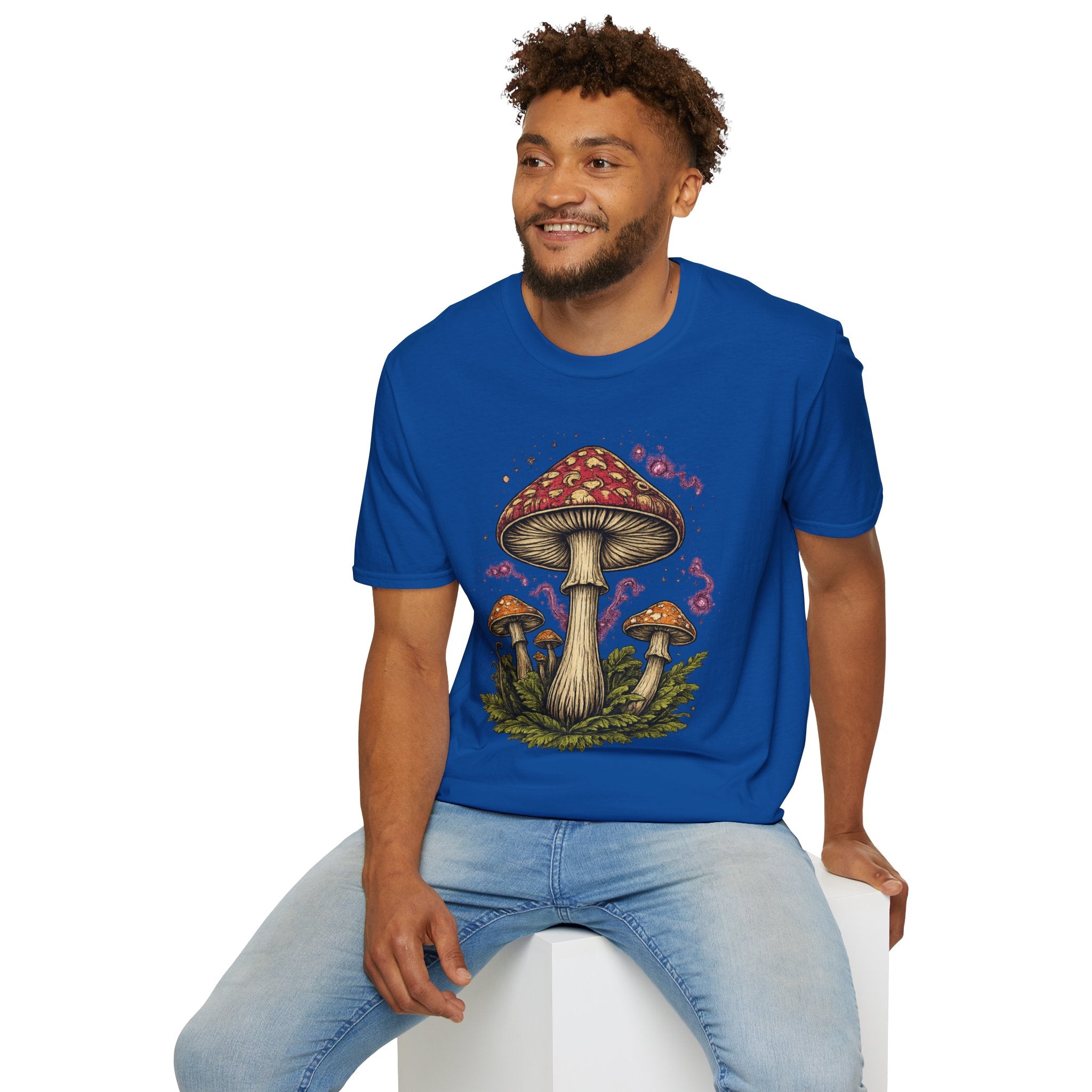 City: Gresham Psychedelic Mushroom Graphic T-Shirt — Red Amanita Illustration