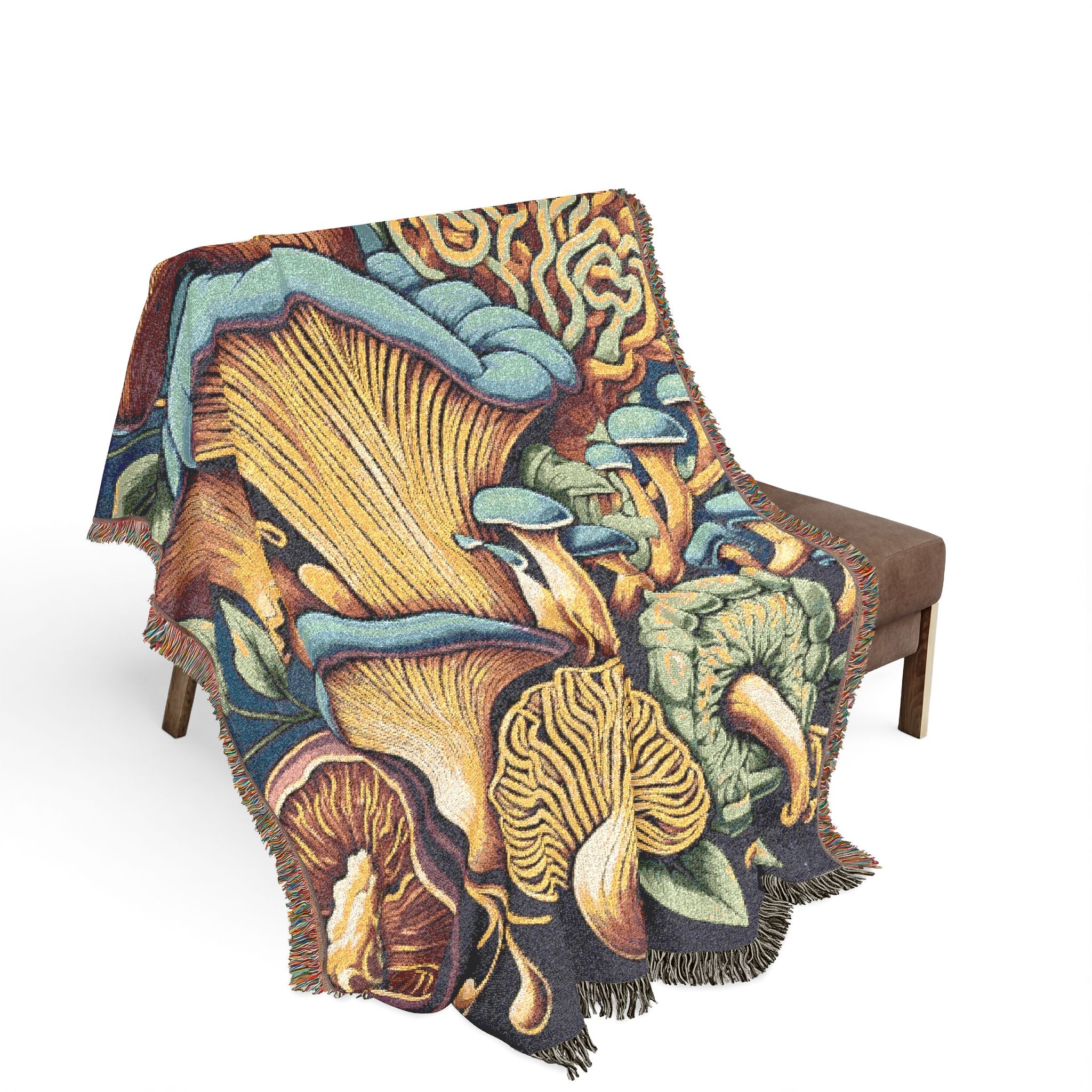 Abstract Floral Woven Blanket – Boho Tapestry Throw for Living Room & Bedroom