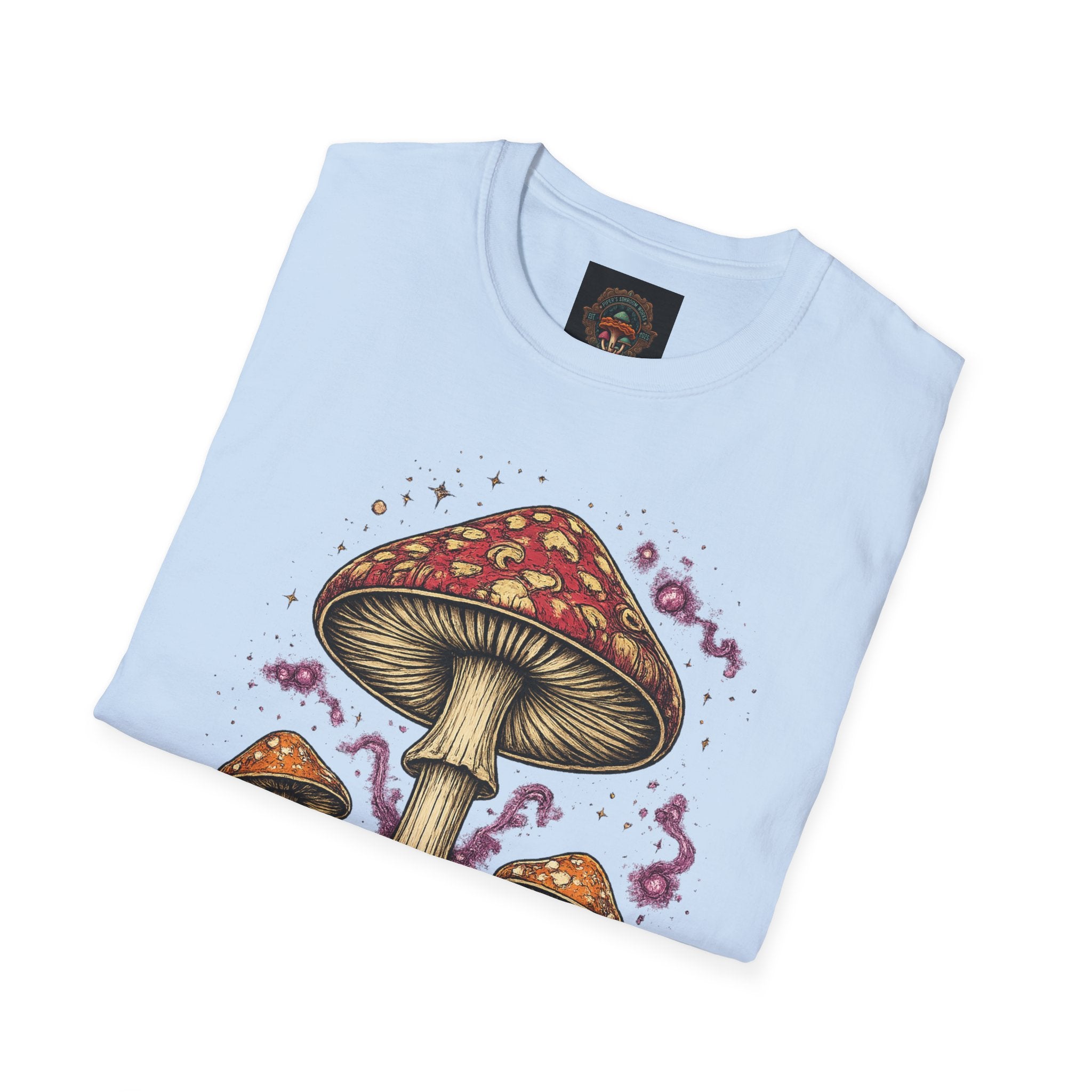 City: Gresham Psychedelic Mushroom Graphic T-Shirt — Red Amanita Illustration