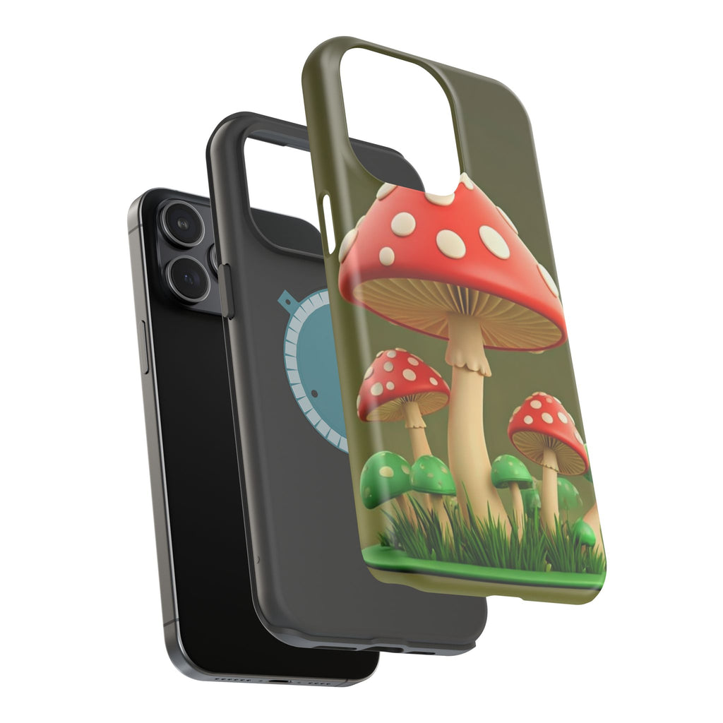 Golden Glow Mushroom Phone Case – Nature Meets Radiance