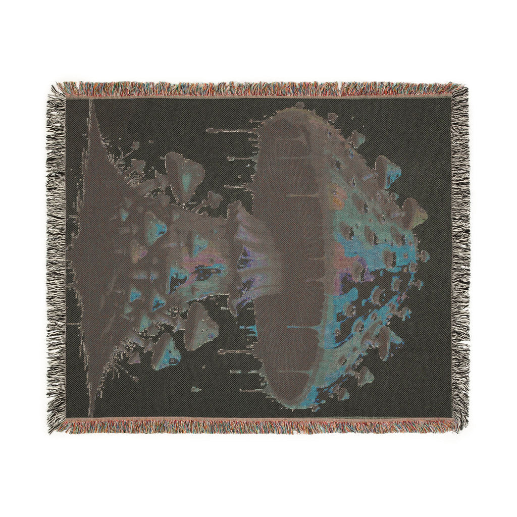 Manta tejida - Tapiz de isla flotante surrealista