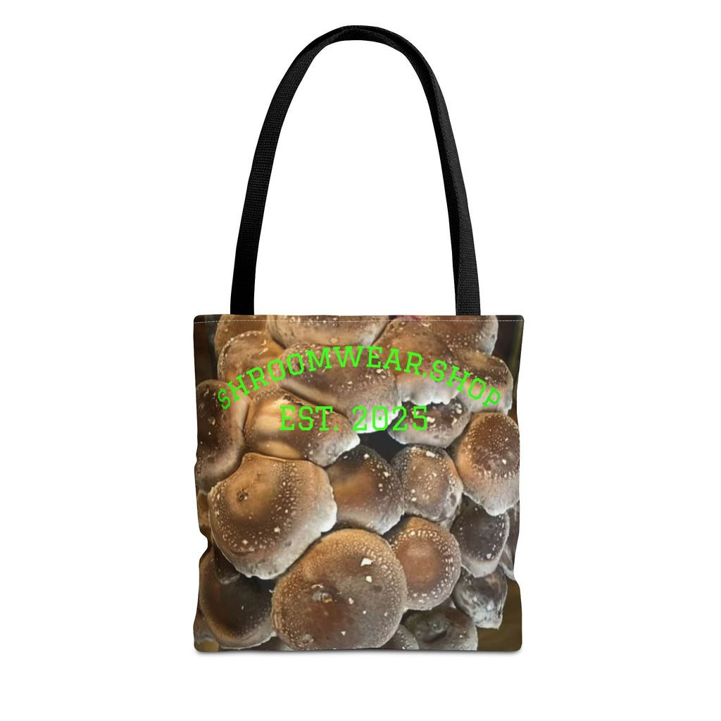 Bag: Mushroom Print Tote Bag-Over-Print Canvas Tote