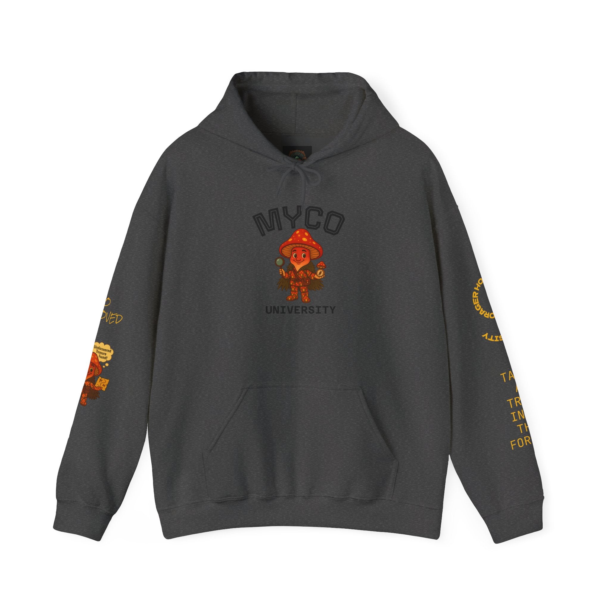 Myco University Lion & Mushroom Hoodie — Psychedelic Lion Graphic Pullover