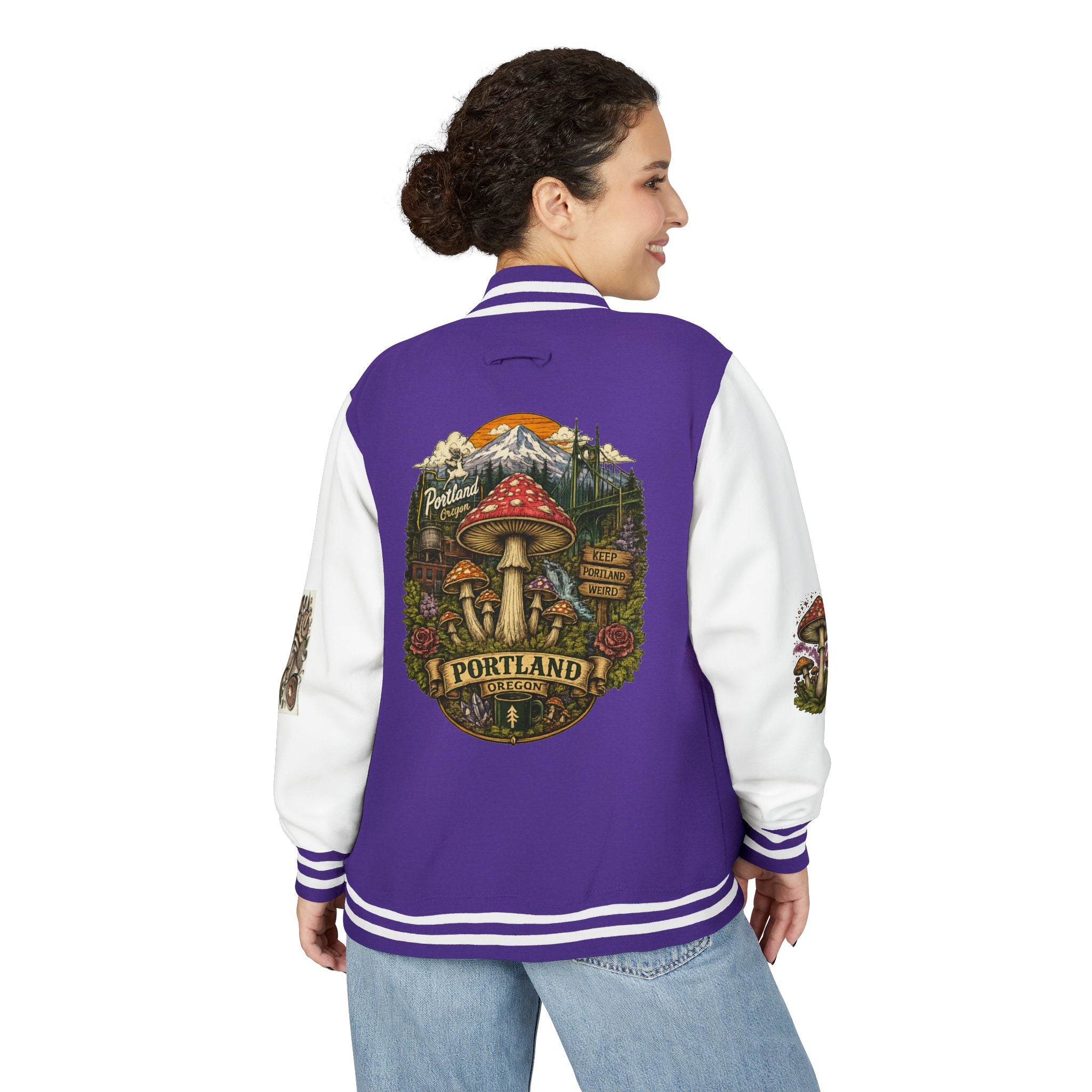 Portland Mushroom Patch Letterman Jacket