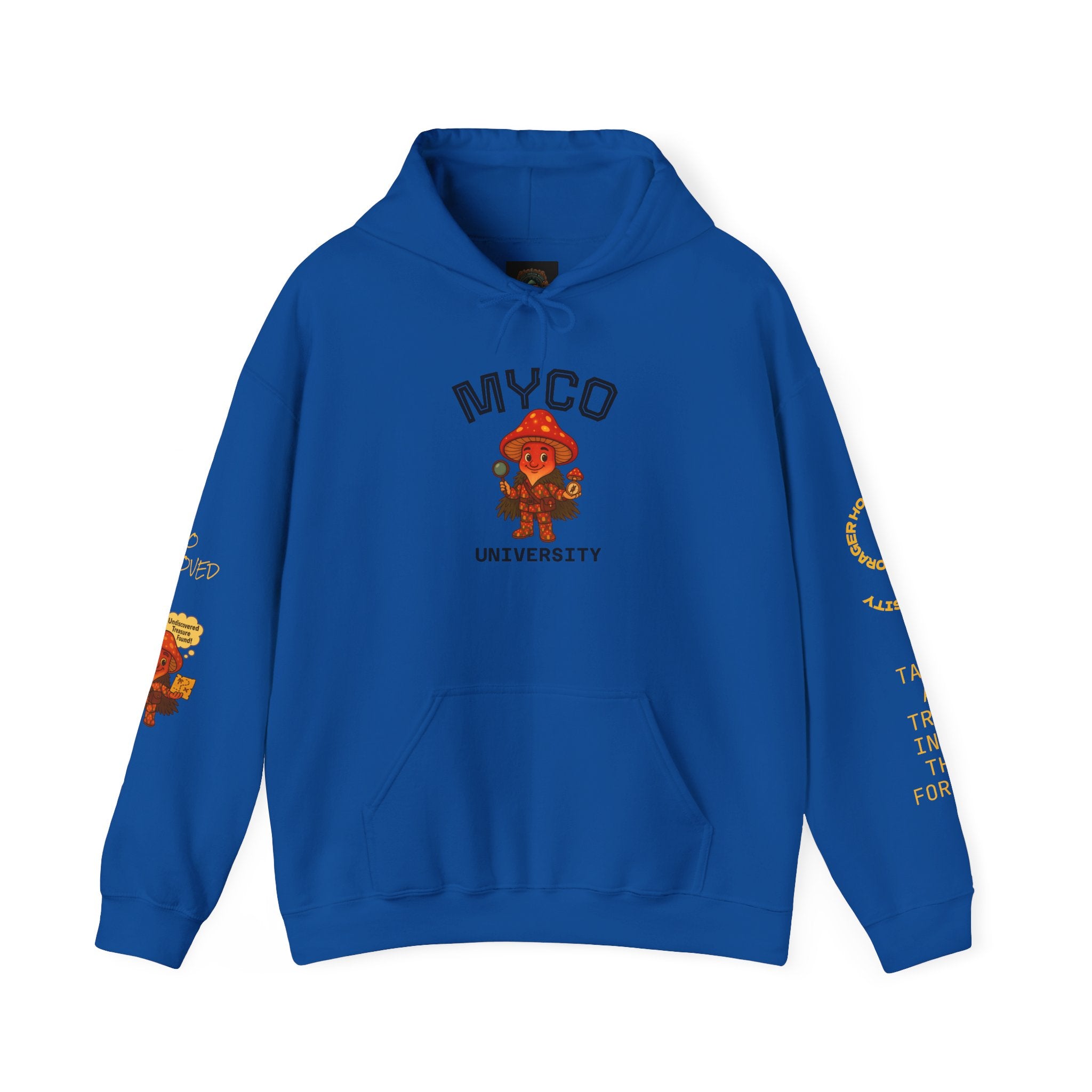 Myco University Lion & Mushroom Hoodie — Psychedelic Lion Graphic Pullover