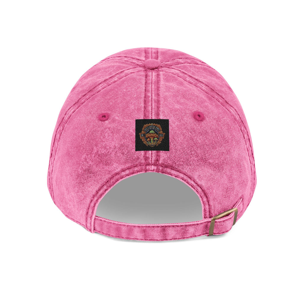 Gorra Floral Bordada Vintage — Gorra Retro Roja de Papá