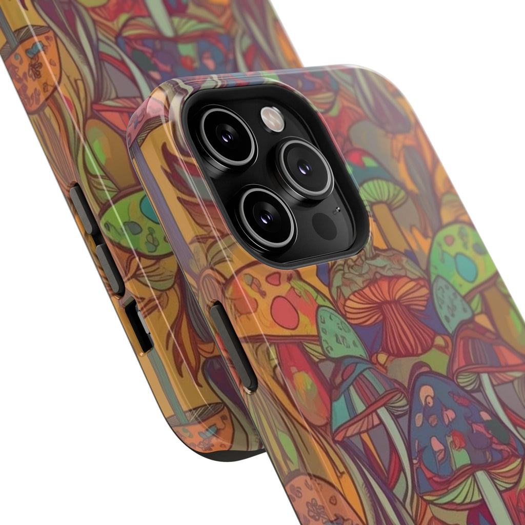 Mushroom Grove Impact-Resistant Case, Unique Phone Cover for Nature Lovers, Mushroom Art Gifts, Phone Accessories for Festivals, [...]
