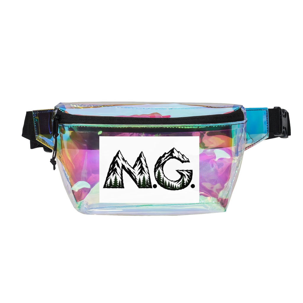 Clear & Black Transparent Fanny Pack – Festival Stadium Bag with MG Logo