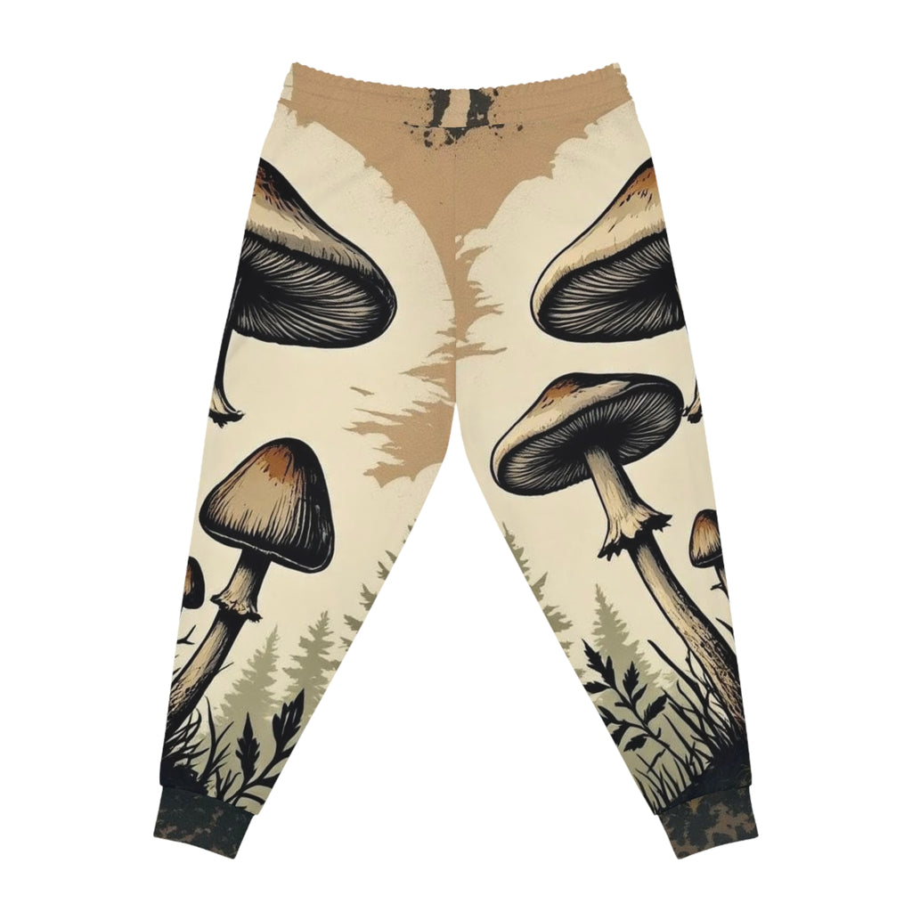 Pantalones deportivos joggers Bosque de Hongos — Estampado botánico integral vintage