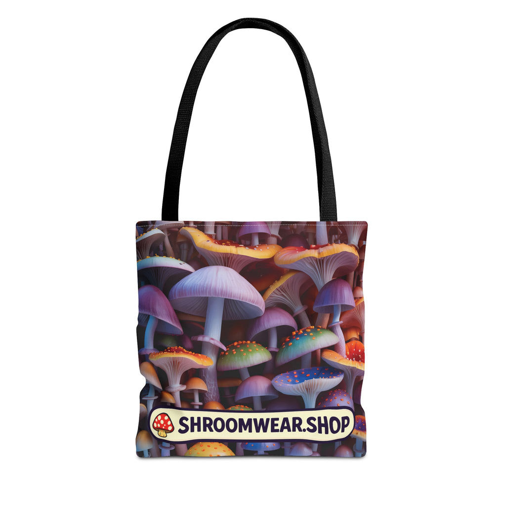 Tote Bag: Psychedelic Mushroom Tote Bag — Colorful Shroom Print Tote