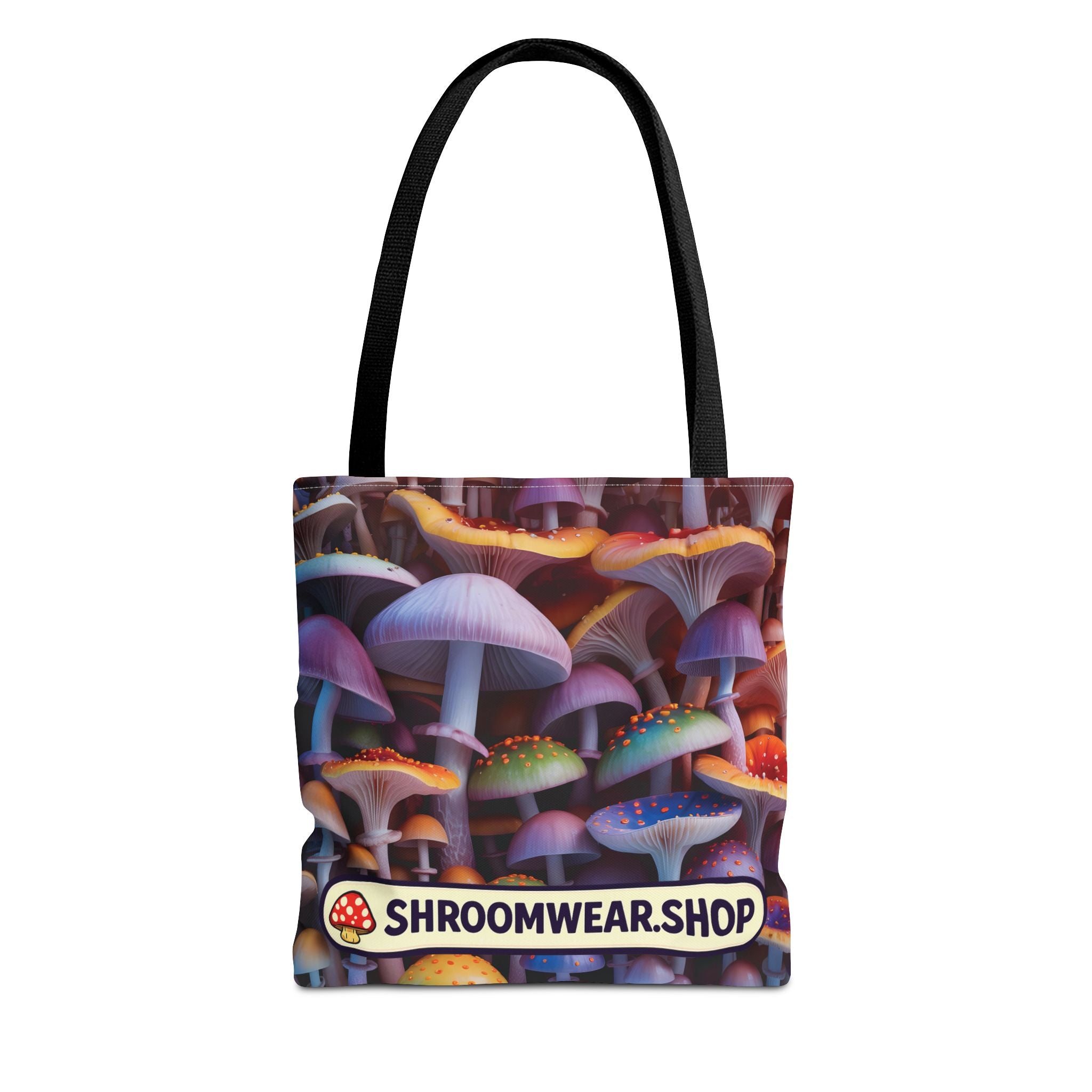 Tote Bag: Psychedelic Mushroom Tote Bag — Colorful Shroom Print Tote