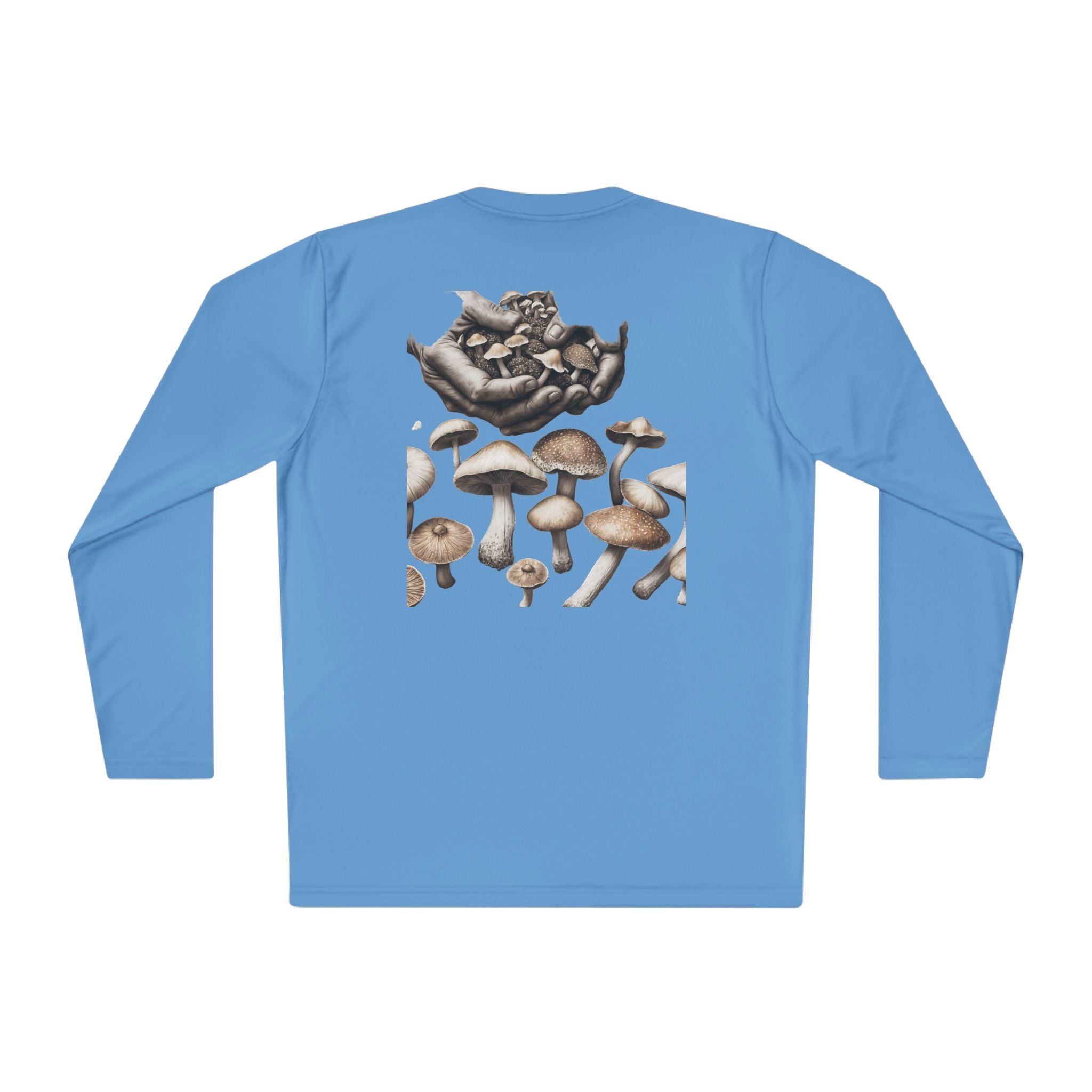 Vancouver Nature Long Sleeve Tee — Scenic Mountains & Mushroom Art