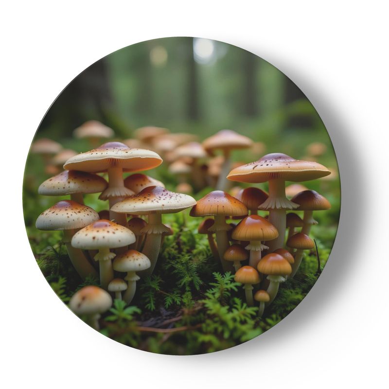 Juego de platos de porcelana con estampado de setas – 4 diseños inspirados en el bosque