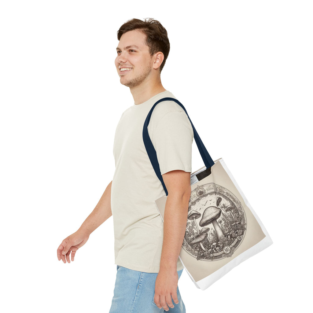 Mystic Shroom Circle Tote Bag – Where Art Nouveau Meets Nature
