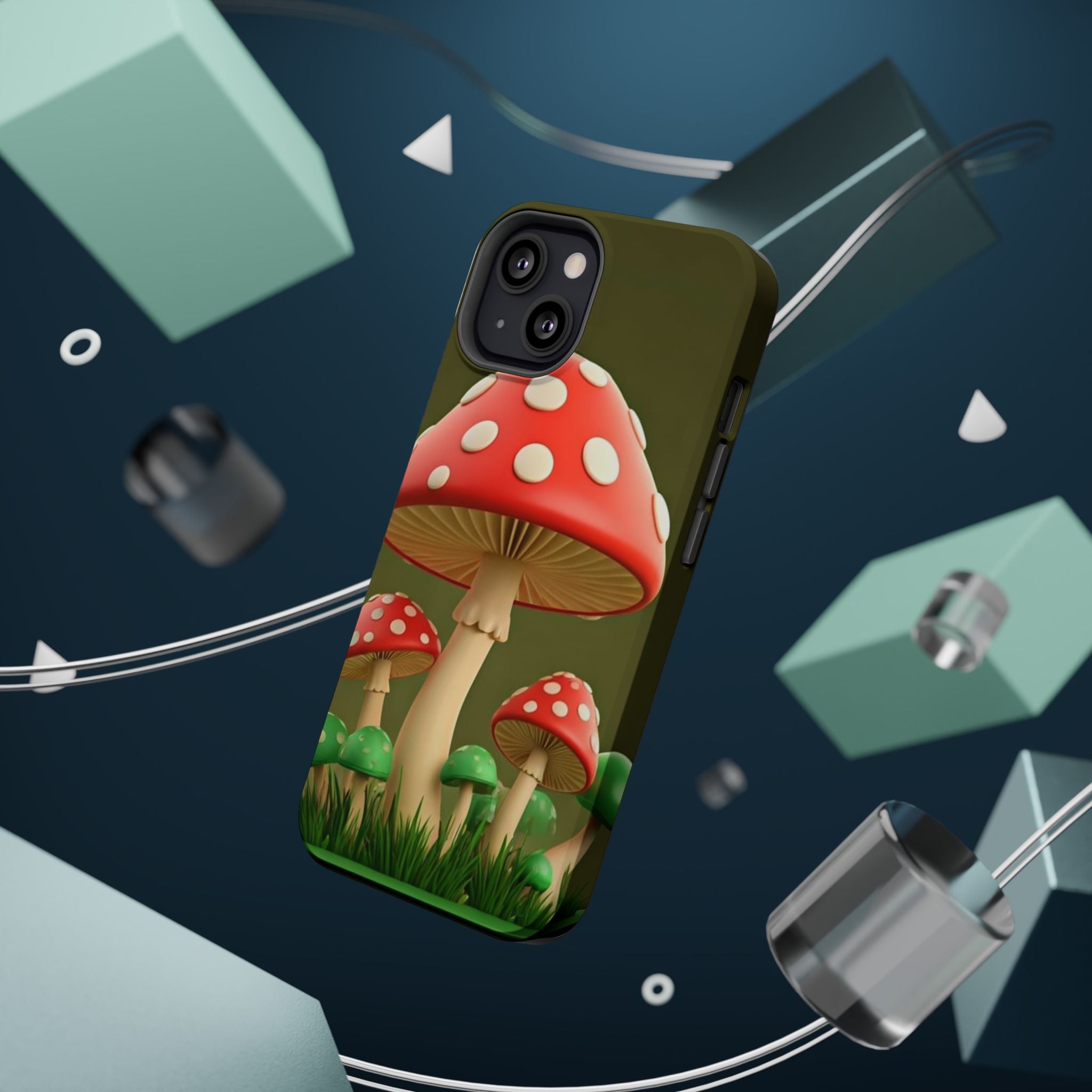 Golden Glow Mushroom Phone Case – Nature Meets Radiance