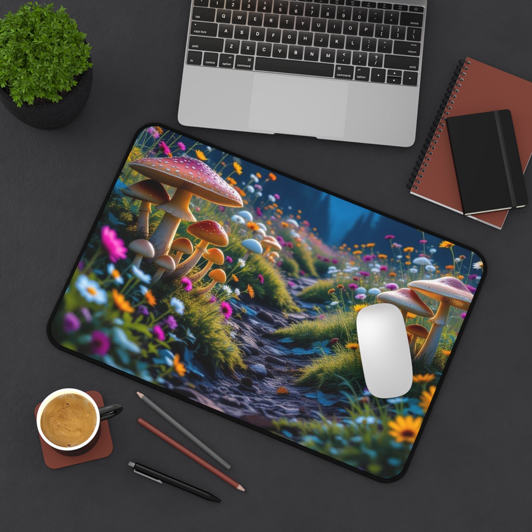 Mystic Path Mushroom Garden Mouse Pad – Make Every Click Magical