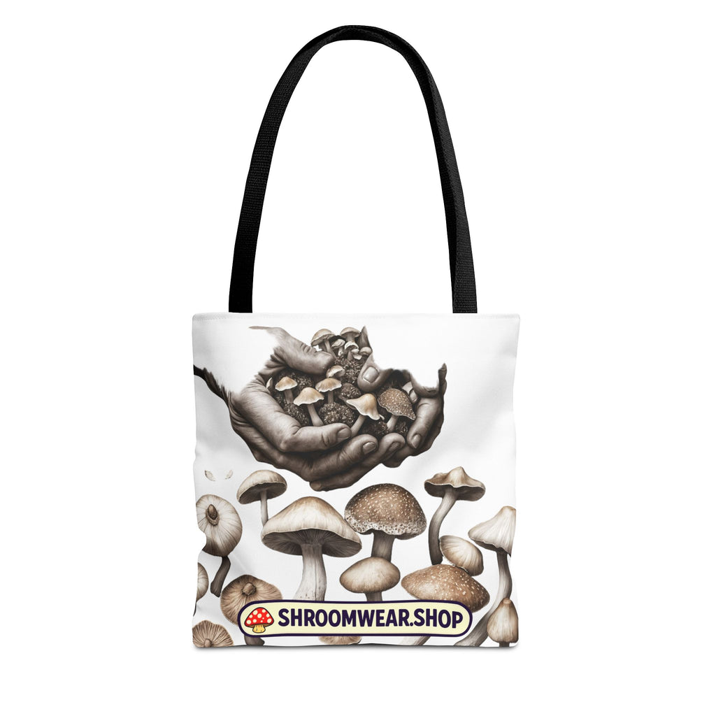 Tote Bag: Mushroom Tote Bag — Hand-Harvested Fungi Illustration Tote