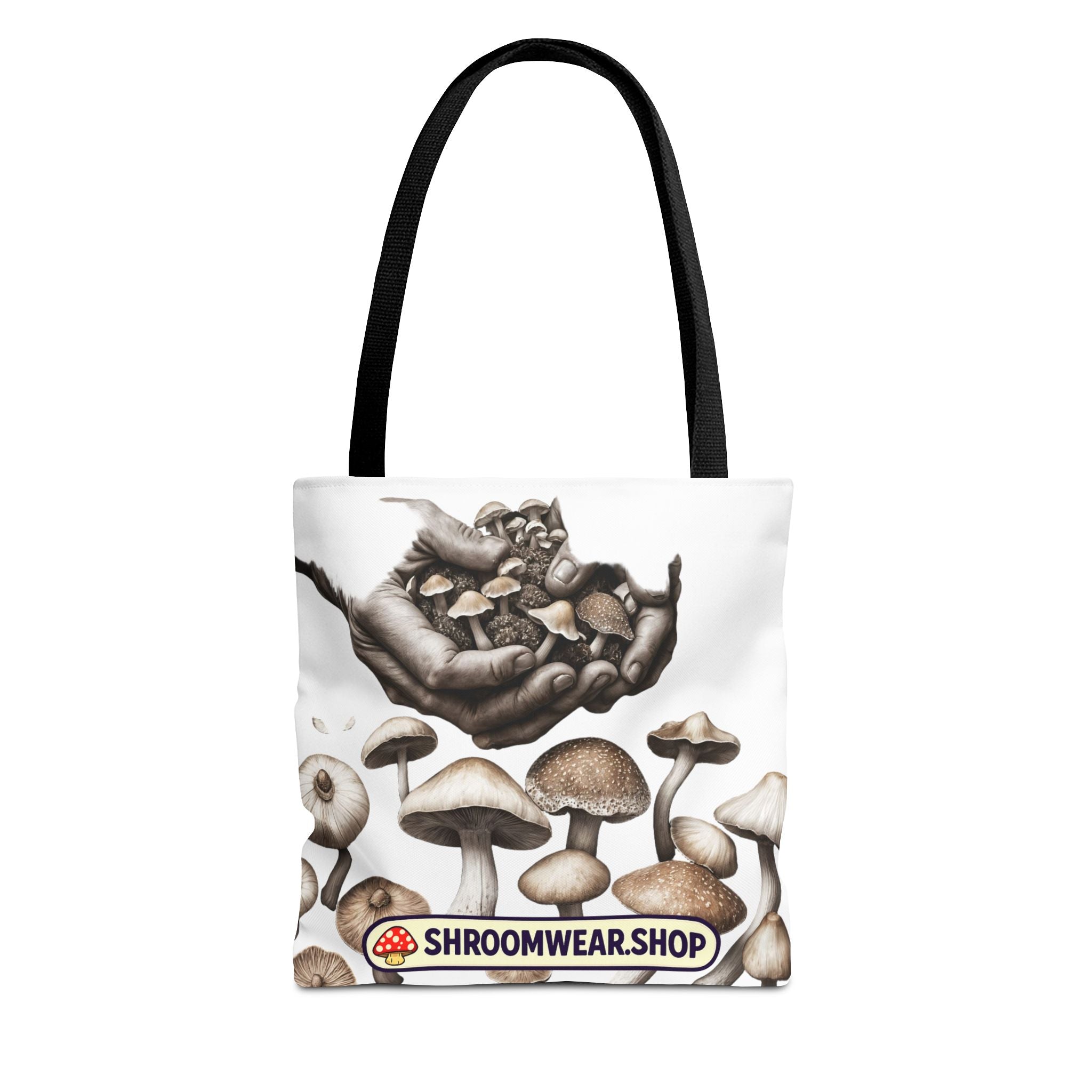 Tote Bag: Mushroom Tote Bag — Hand-Harvested Fungi Illustration Tote