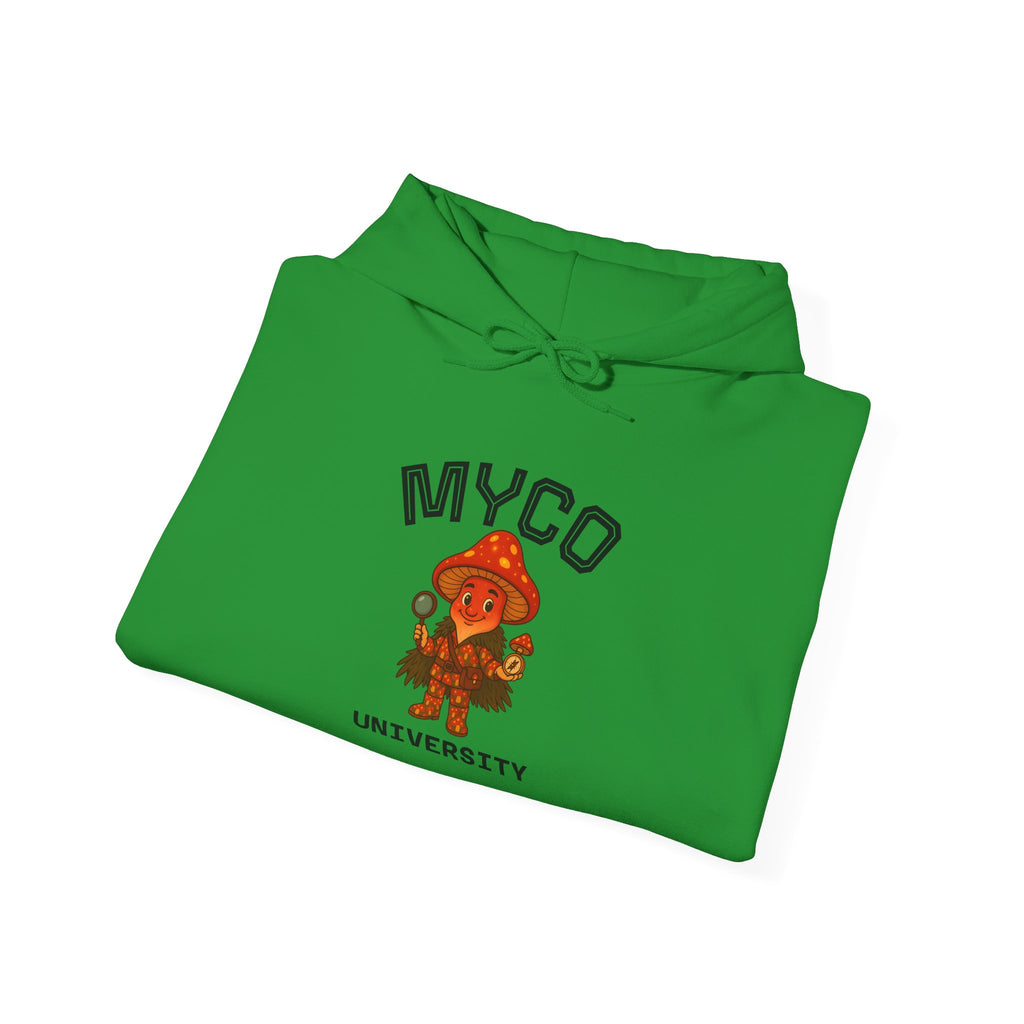 Myco University Lion & Mushroom Hoodie — Psychedelic Lion Graphic Pullover