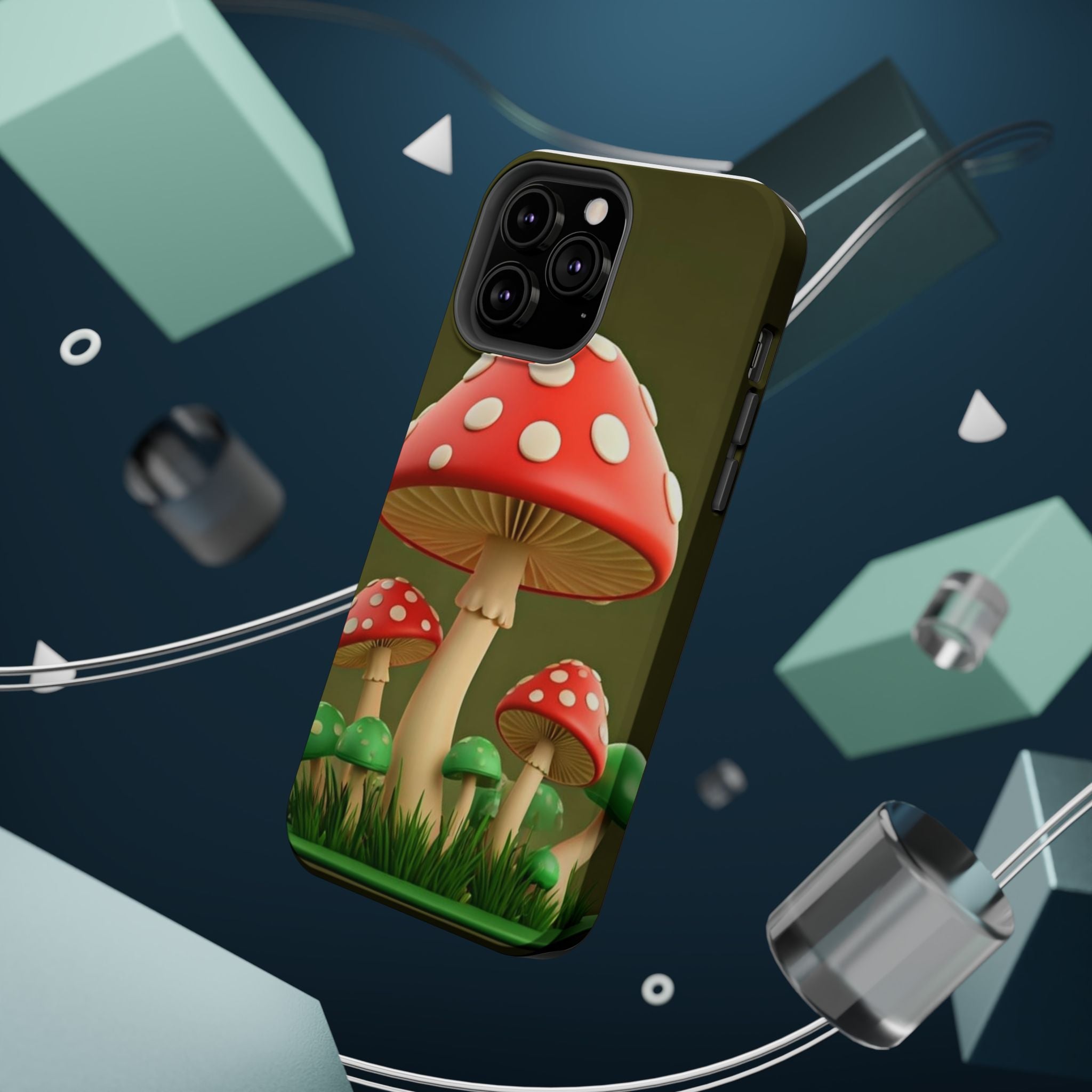 Golden Glow Mushroom Phone Case – Nature Meets Radiance