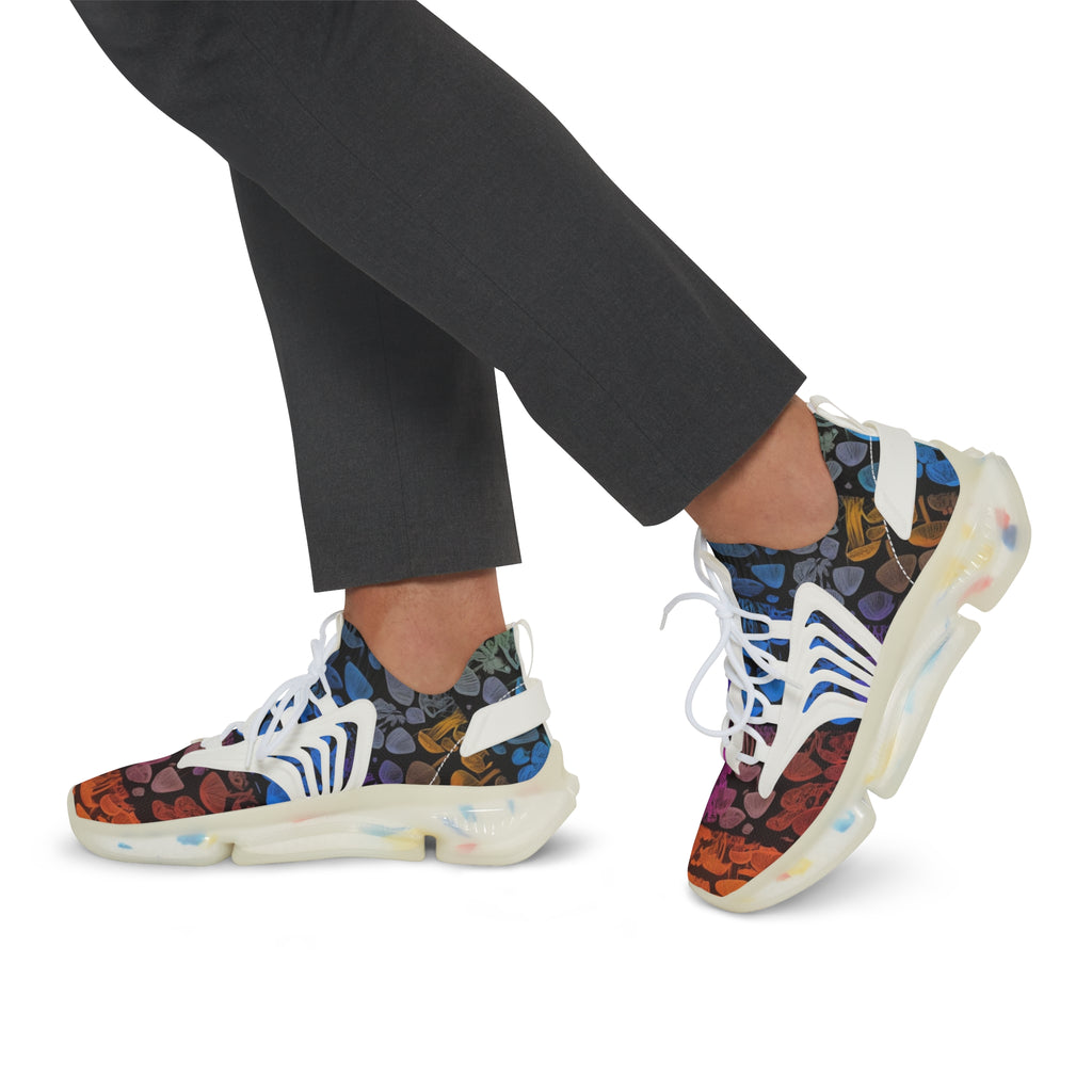 Colorful Tie-Dye Mesh Sneakers — Men's Athletic Fashion Shoes