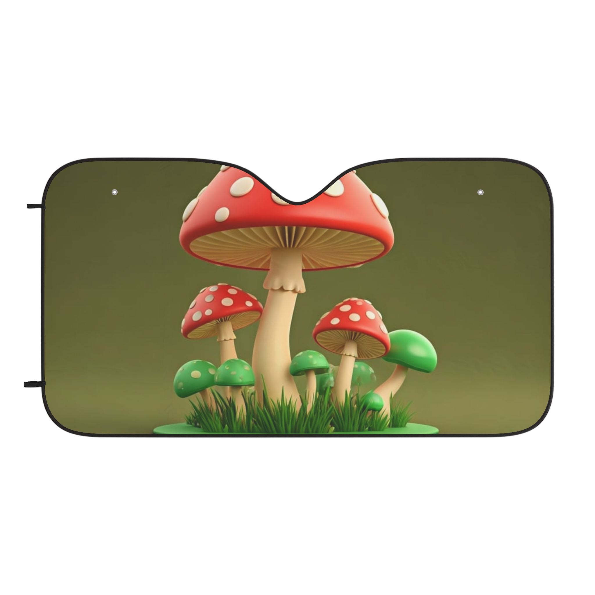 Mushroom Car Sun Shade — Cute Toadstool Windshield Protector