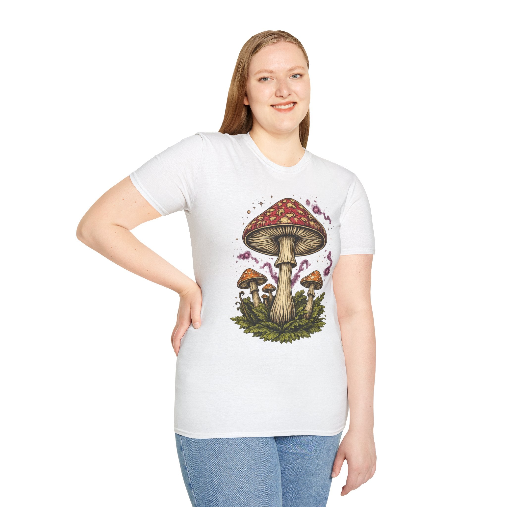 City: Portland Mushroom Magic T-Shirt — Vintage Red Toadstool Illustration