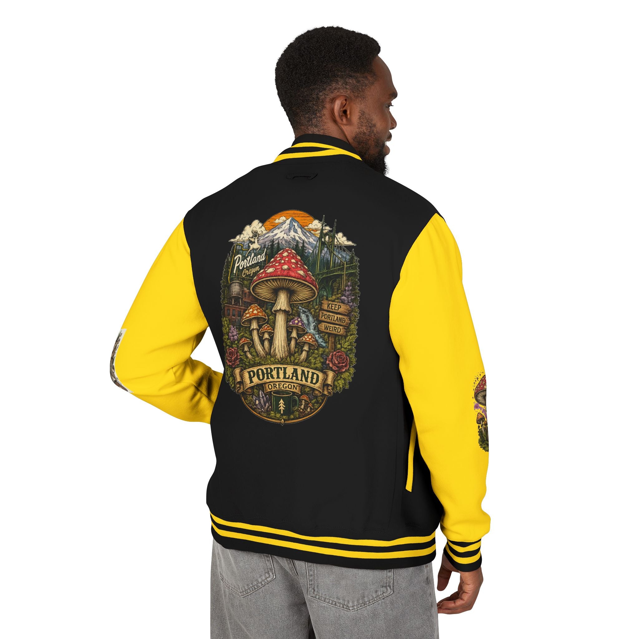 Portland Mushroom Patch Letterman Jacket