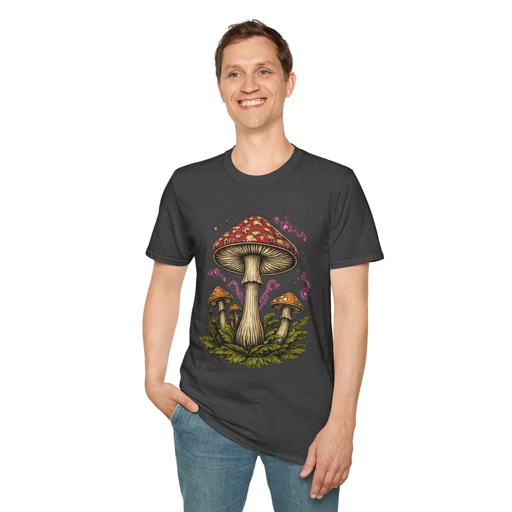 City: Gresham Psychedelic Mushroom Graphic T-Shirt — Red Amanita Illustration