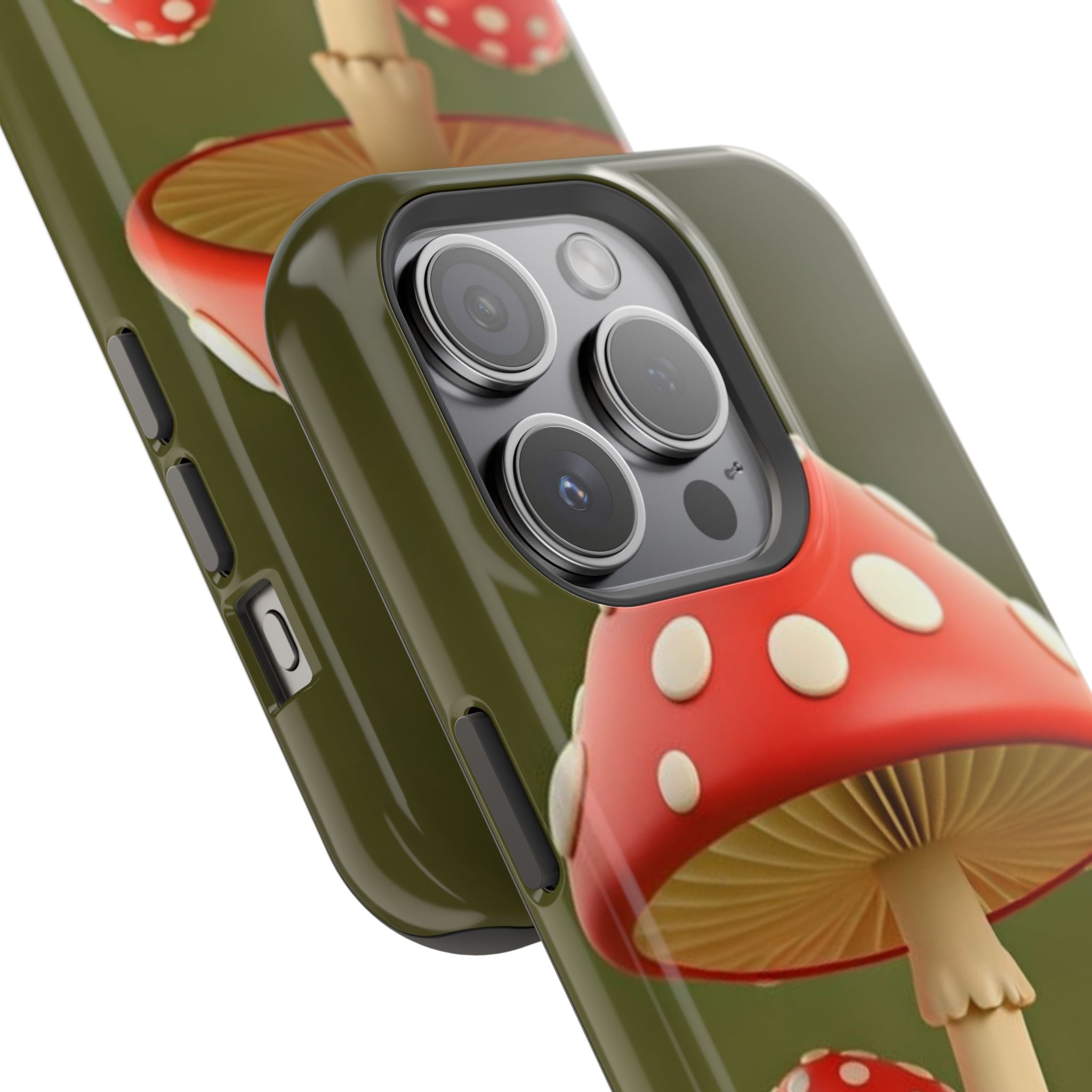 Golden Glow Mushroom Phone Case – Nature Meets Radiance
