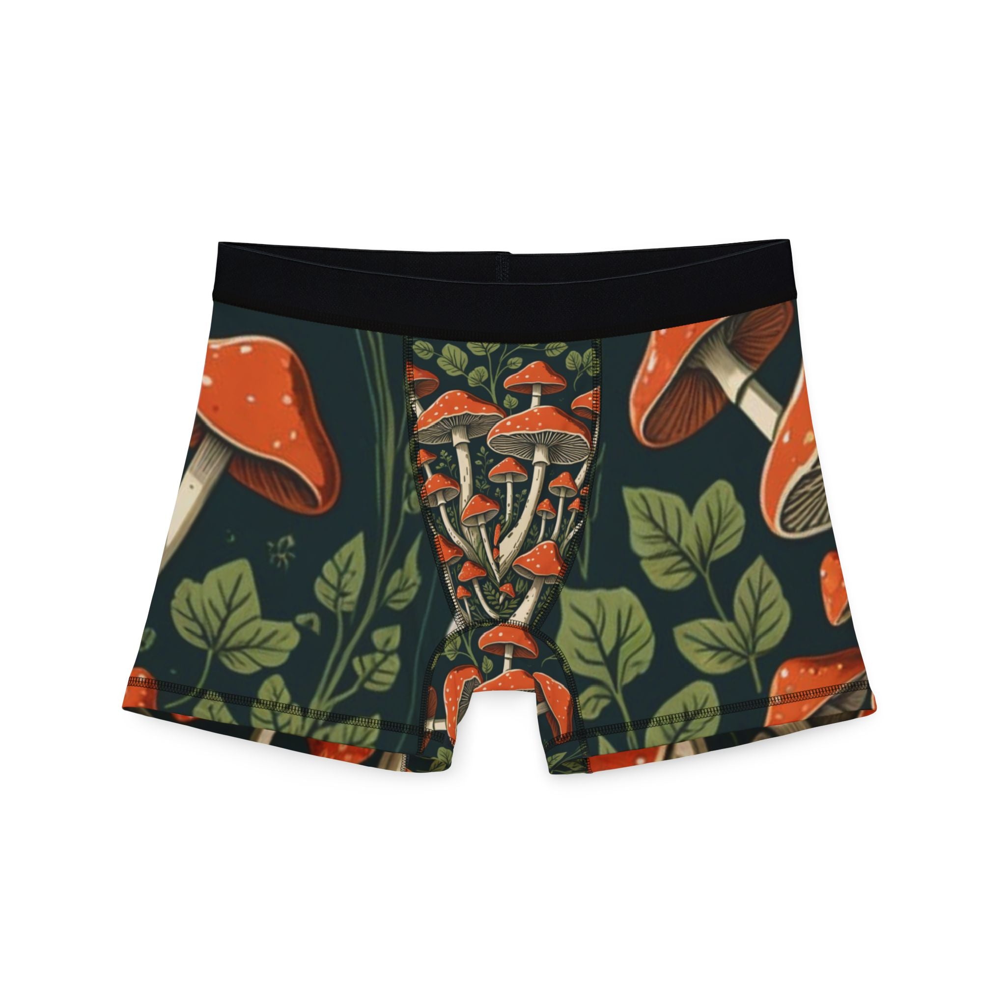 Bóxers para hombre de Bosque de Setas – Estampado integral de hongos oscuros y misteriosos