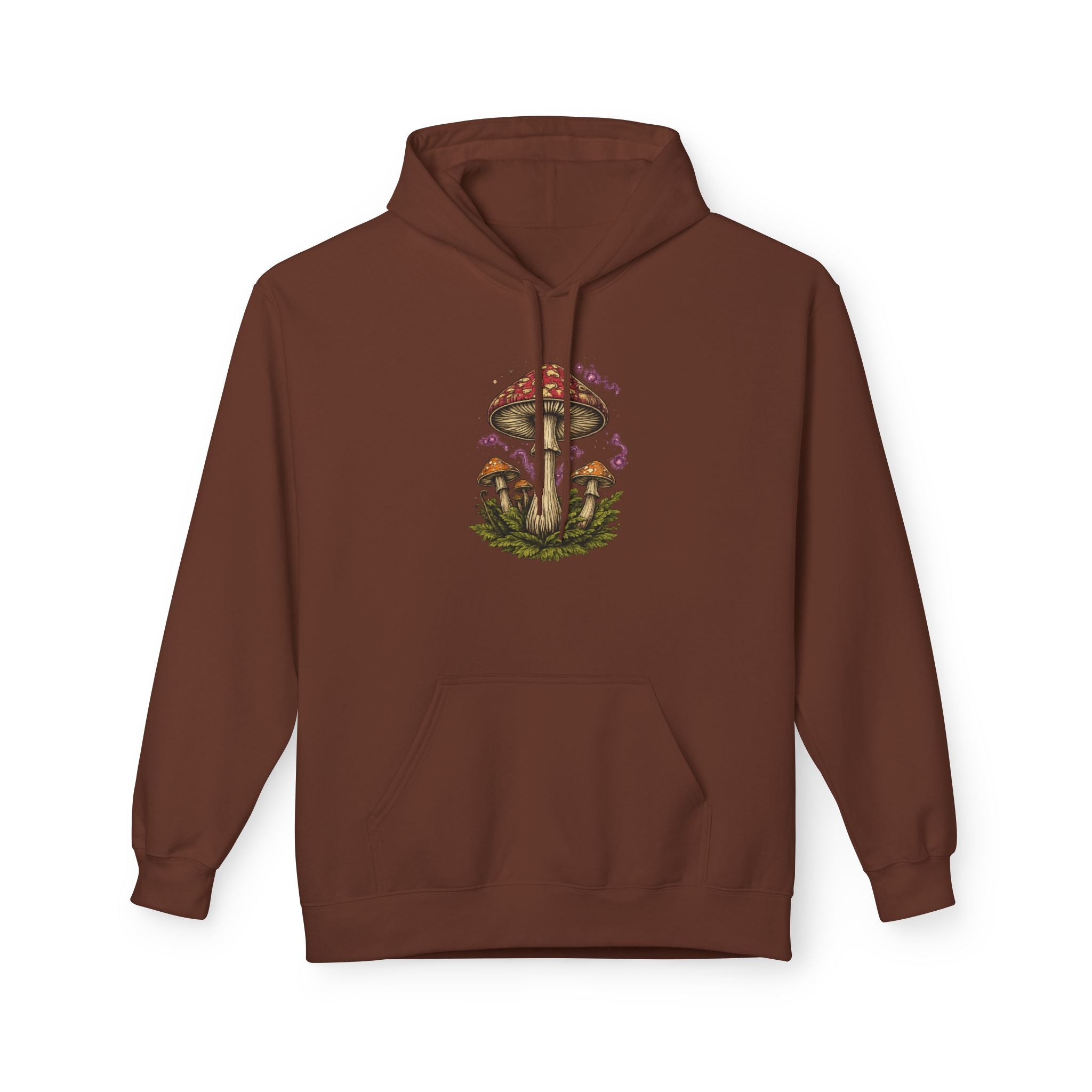 Mushroom Art Hoodie — Botanical Foraging Graphic Pullover